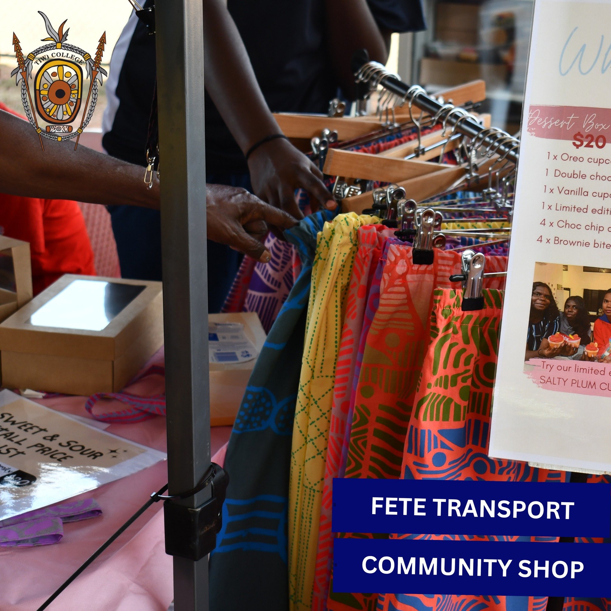 📢 Tiwi College Fete &amp; Careers Expo - Transport Reminder! 🎉🚍

We're excited to see everyone at the Tiwi College Fete &amp; Careers Expo tomorrow!

🕤 Community pick-up: 9:30am
📍 Pick-up location: Community Shops

Please note that seats are lim
