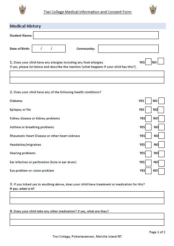 Medical Consent Form