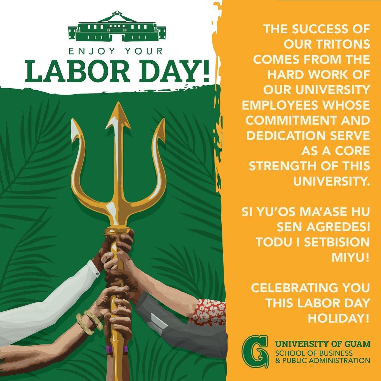 Monday, September 6, 2021 is Labor Day - there will be no classes on this day and our office will be closed. We will resume normal operations on Tuesday, September 7, 2021.

Please enjoy your day off safely and with best of health!