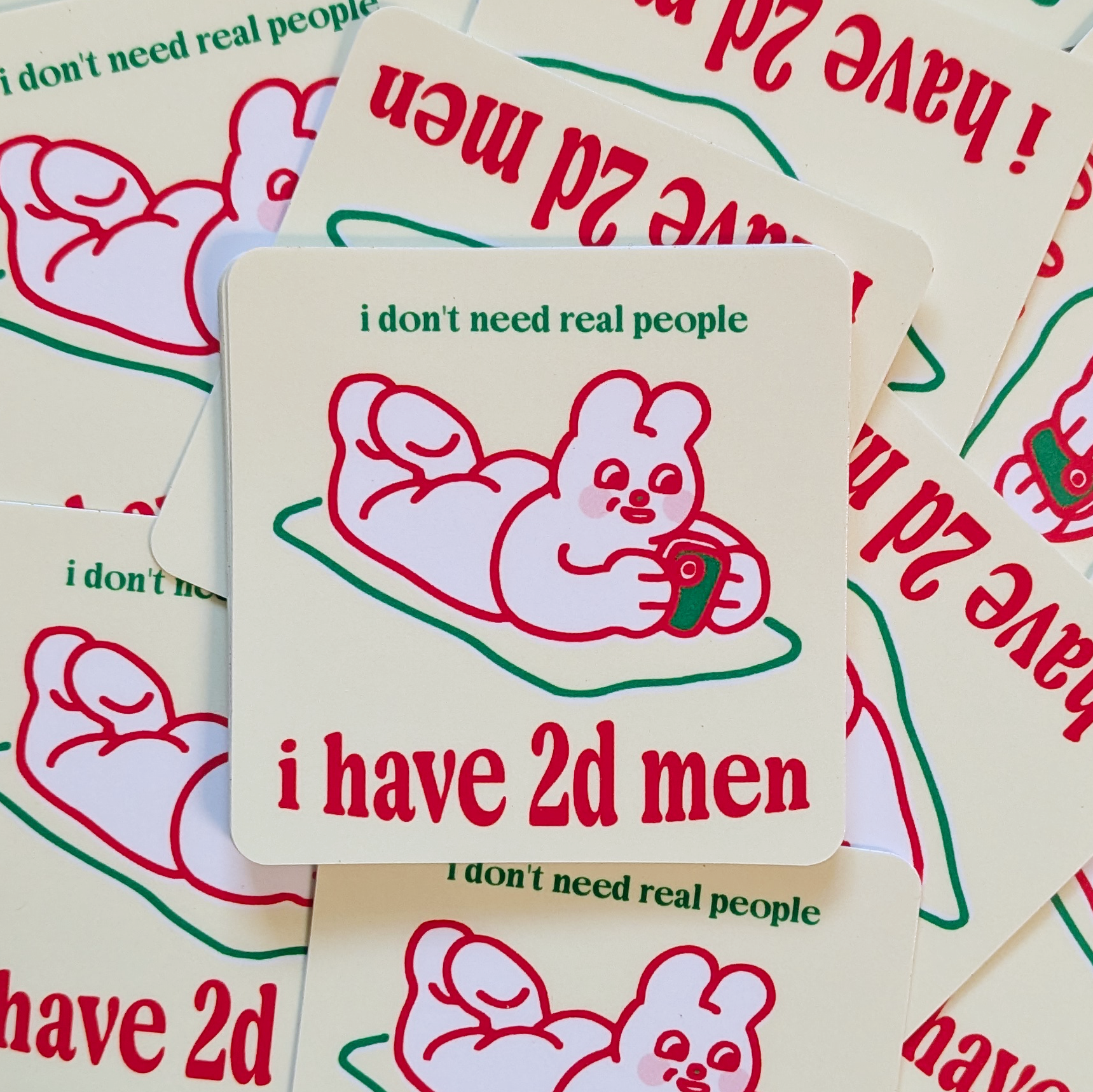 2D Men Sticker