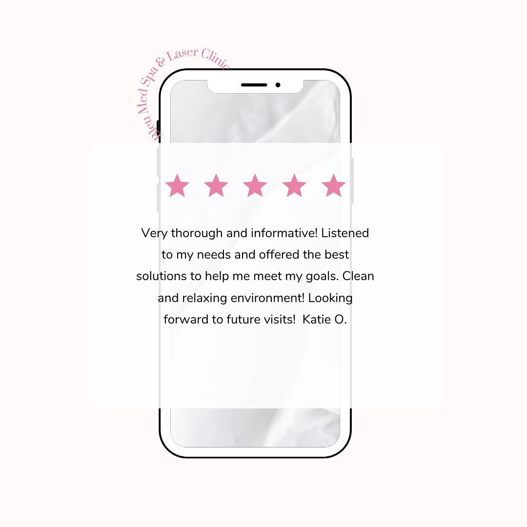 ⭐️⭐️⭐️⭐️⭐️

Thank you, Katie, for the wonderful review. We are so happy you had a great experience with us. We appreciate your support and feedback. xx - Bleu Med Team
.
#skincare  #prp #bleu #medicalspa #louisiana #slidell #covington #treatments #iv