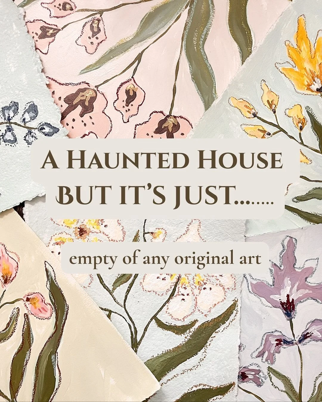 🎃 Welcome to the real haunted house 👻
Where every wall whispers, &lsquo;Live Laugh Love,&rsquo;
every painting is 4 inches too high,
and the ghosts moan&hellip; &lsquo;I could paint that.&rsquo;

What&rsquo;s your version of a haunted house? 

💀🖼