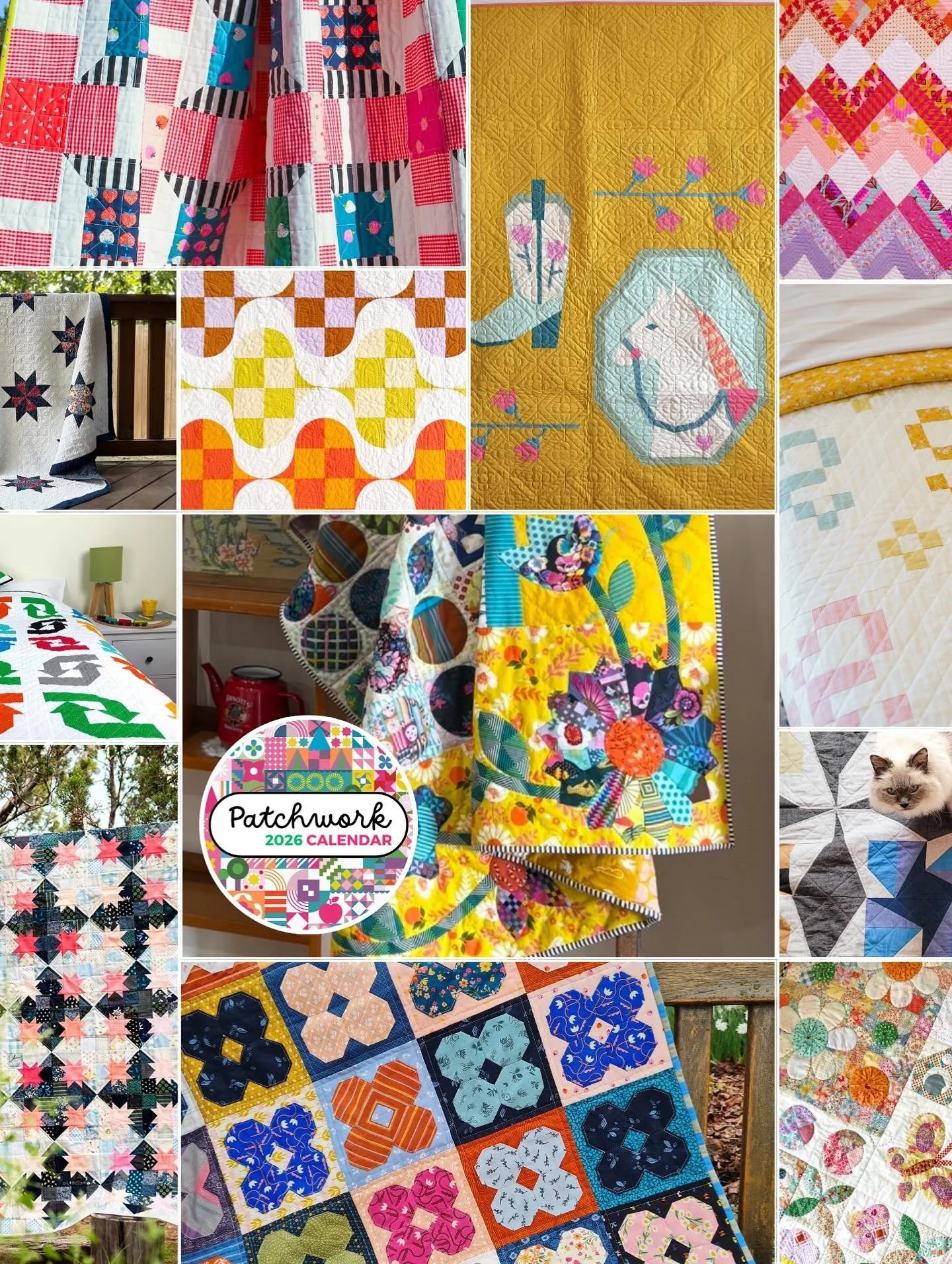 📆 GIVEAWAY ALERT! 🗓️

I&rsquo;m absolutely thrilled that my Hasta La Vista quilt has been included in the Patchwork 2026 Calendar! This is seriously one of the most beautiful and inspiring calendars out there, featuring some of the most talented de