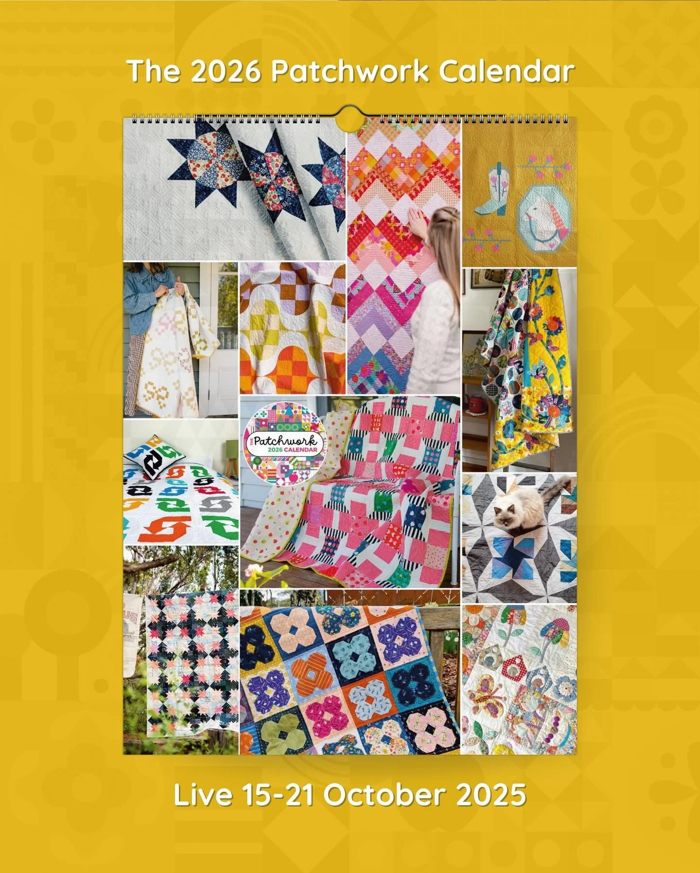 Your 2026 sewing plans just got sorted! 👇

A friendly (and fun!) reminder that the Patchwork 2026 Calendar is still up for grabs!

Yes, it features beautiful quilts, like my Hasta La Vista quilt (pictured!). But the part you don&rsquo;t want to miss
