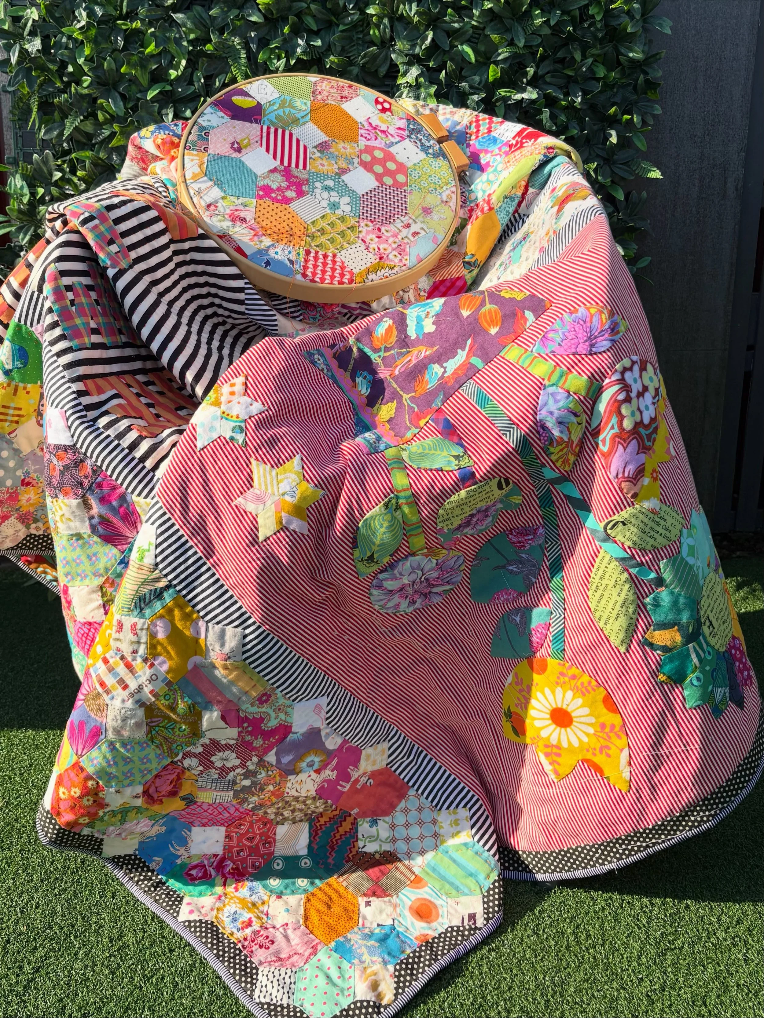 All the Stars is a celebration of story, connection, and the quiet beauty of slow stitching. What began as a generous gift&mdash;an unfinished project of hand-pieced blocks from a new friend&mdash;gradually unfolded into a deeply collaborative, techn