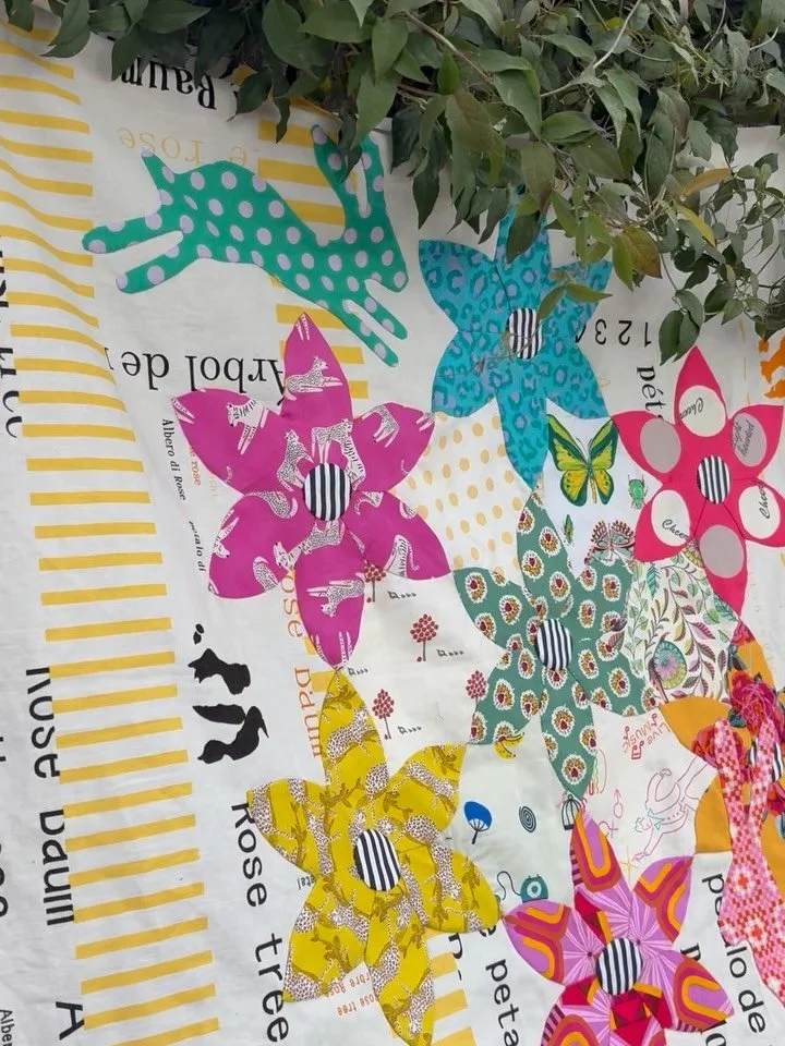 Meet the mini version of my latest design! 

Think European cushion size&mdash;a fun, bite-sized preview of the full-size Oops-A-Daisy quilt dropping soon. And yes, I know I say this every single time... but this might just be my absolute favourite y