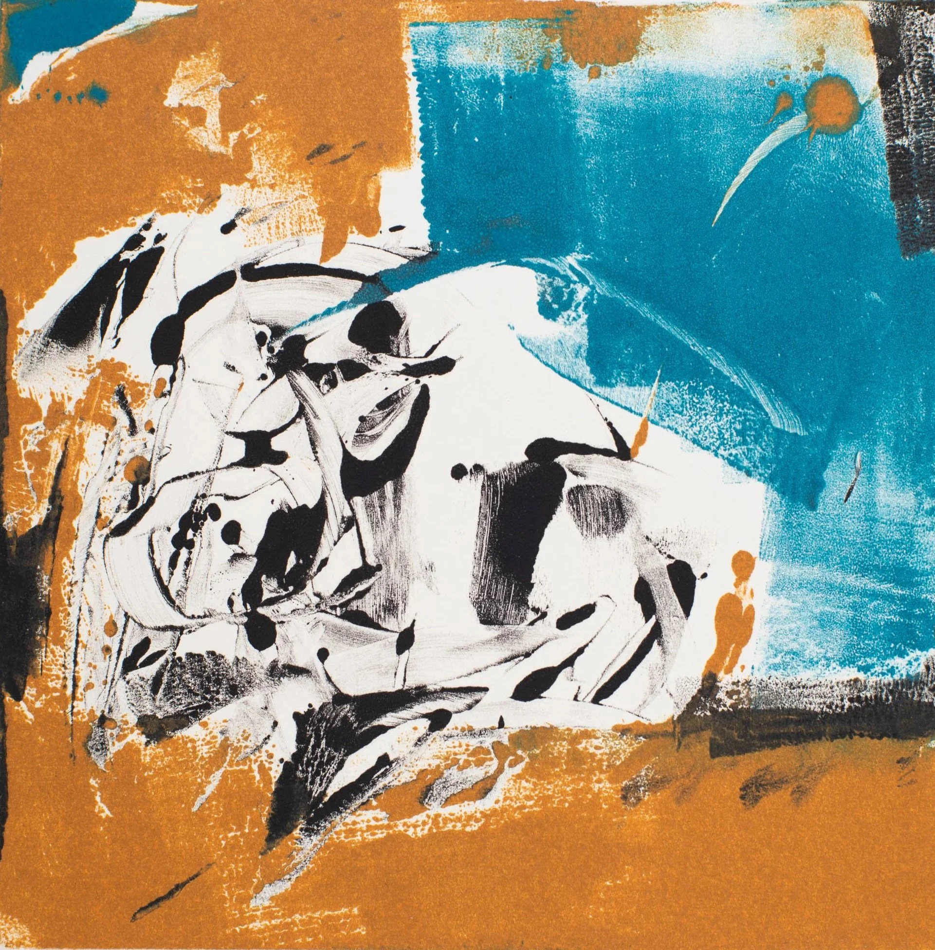 Tumble me Close - 2021, Monotype, 6 x 6"