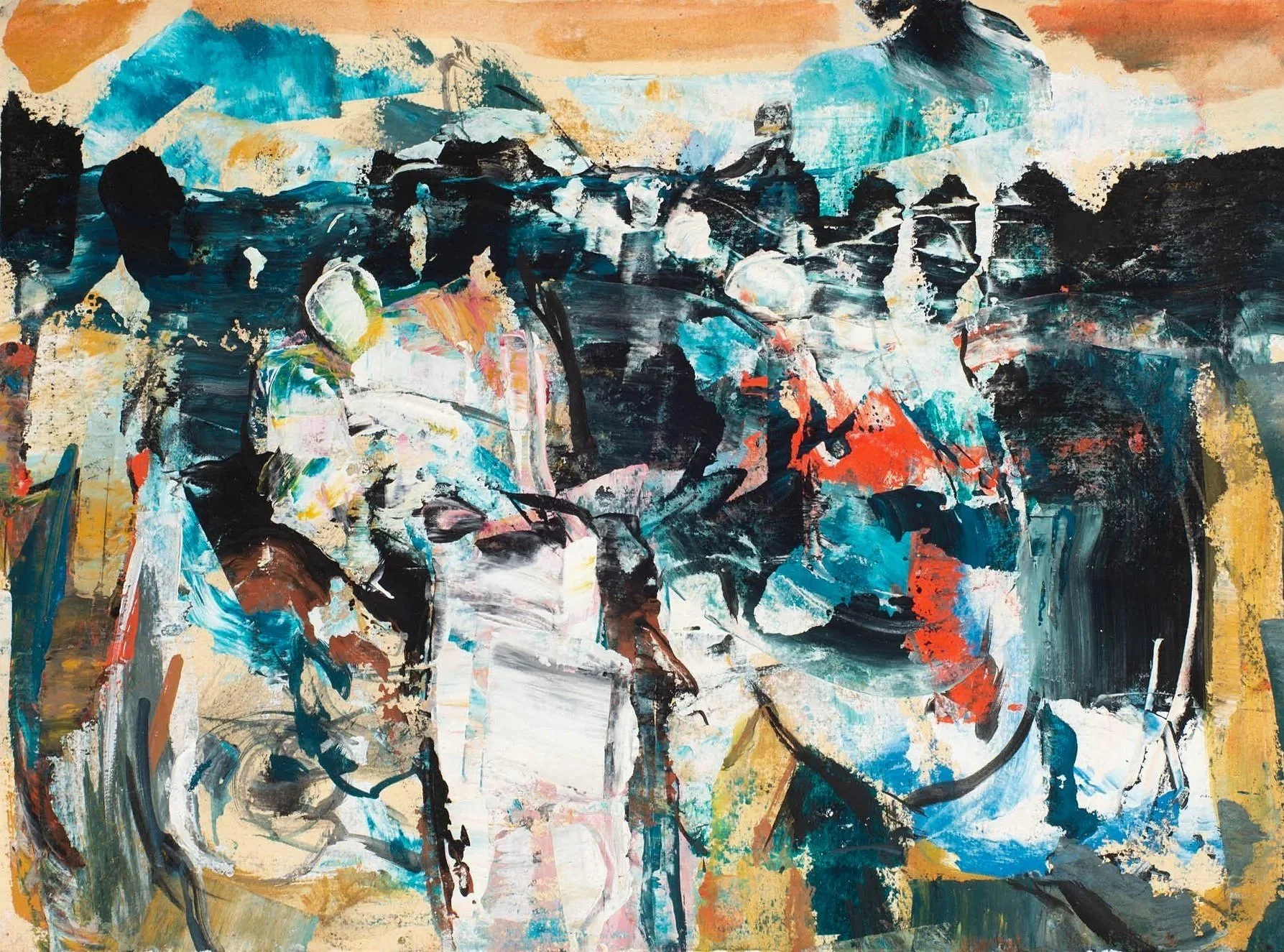 Sea Walls in the Split Sun,    Mixed Aqueous Media