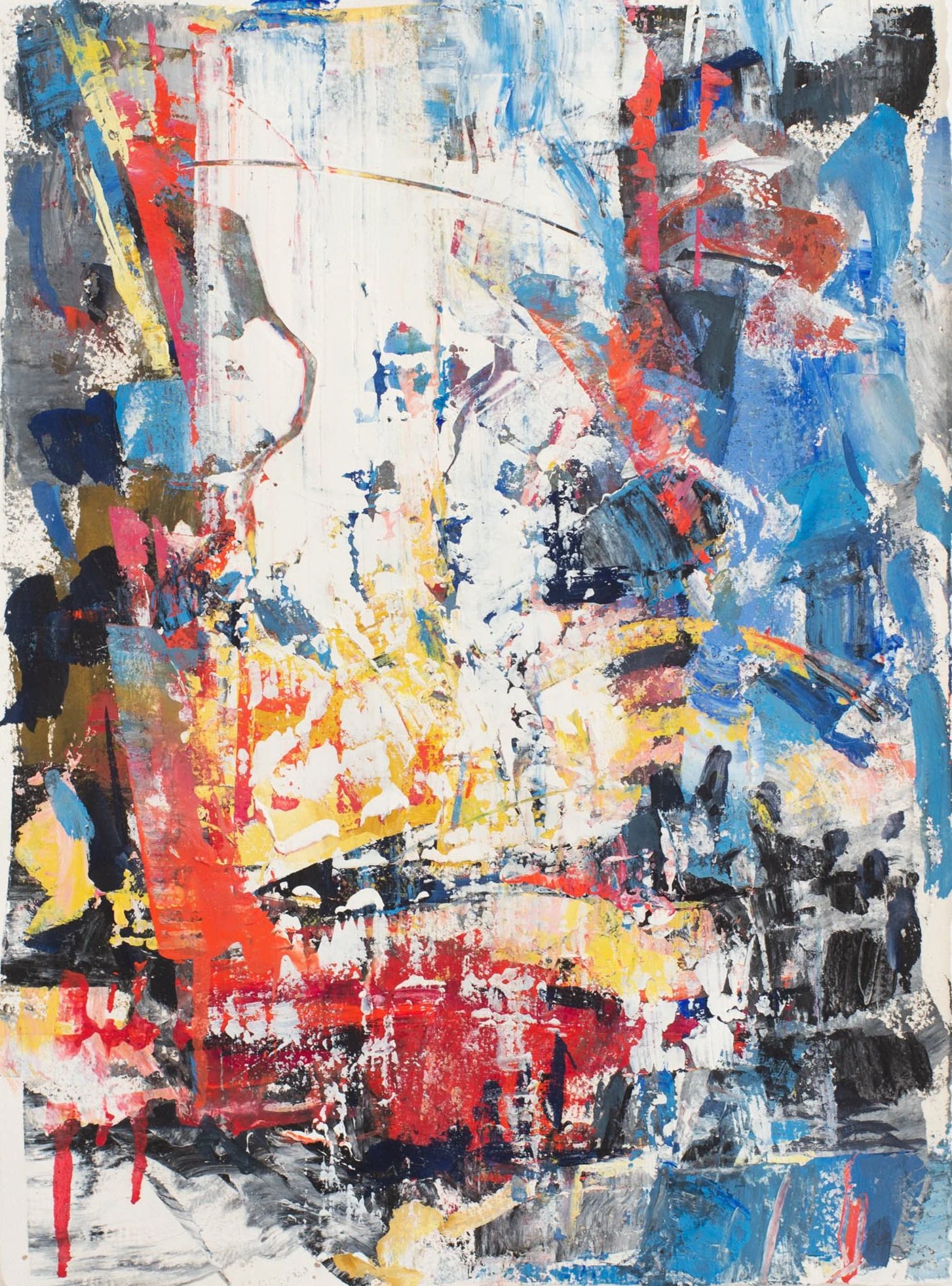 New Harlem - 2022, Mixed Aqueous Media, 15 x 11"