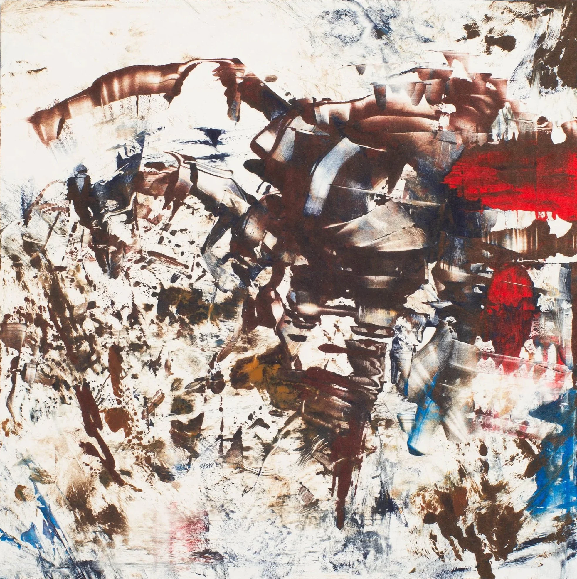 Eye to the Sky - 2023, Monotype, 12 x 12"