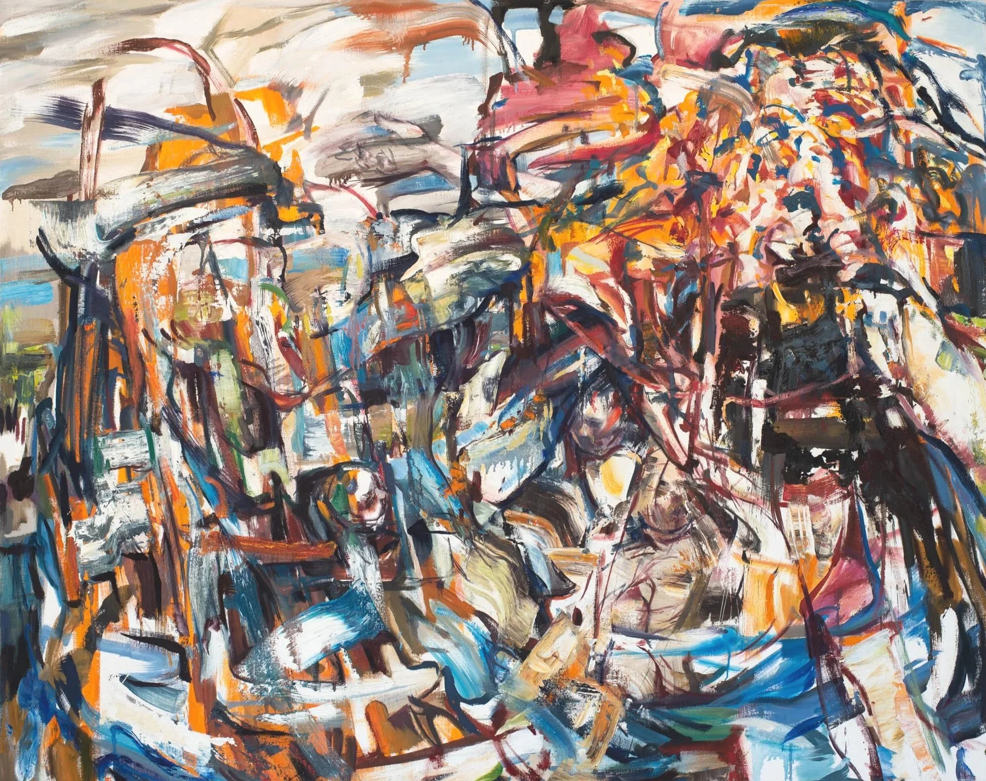 Three Sons of Lahar - 2022, Oil on Linen, 48 x 60"