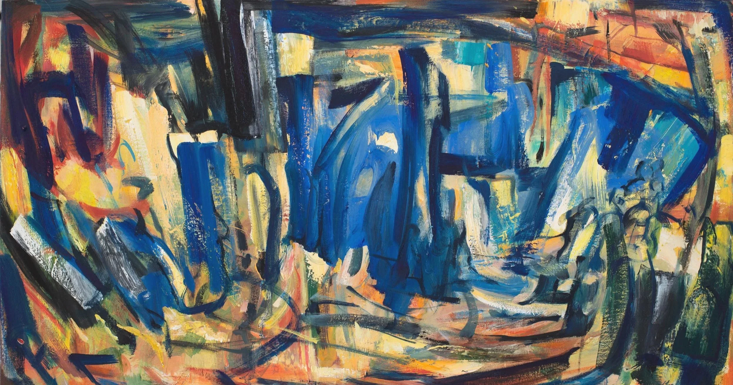 38th & Chicago - 2021, Oil on Linen, 22.5 x 42"