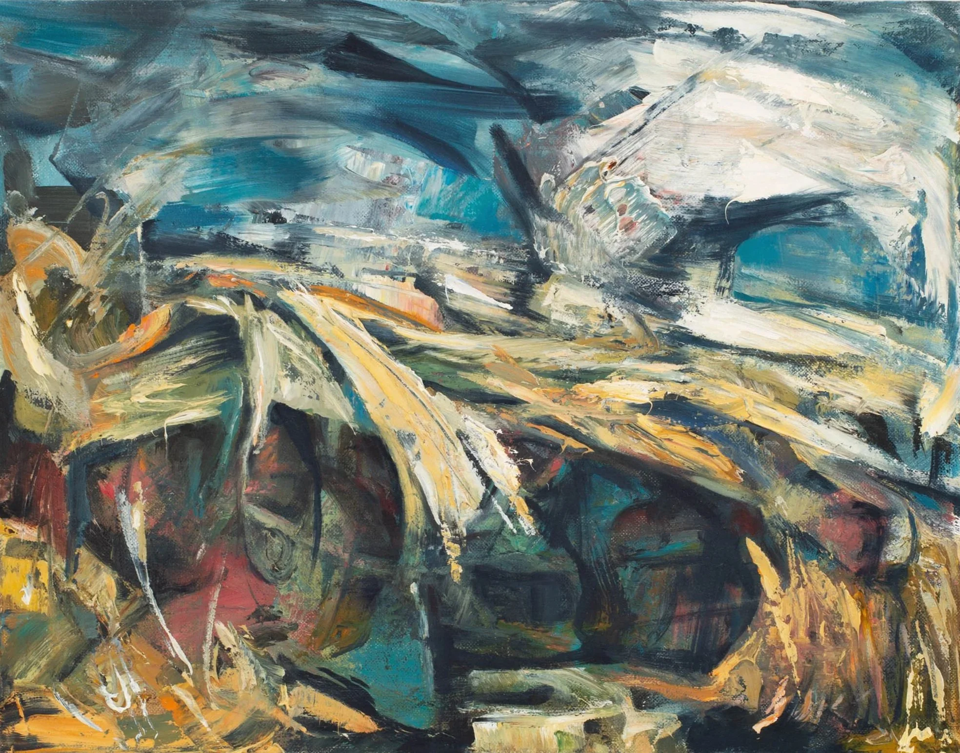 Scars Beneath the Loam - 2022, Oil on Linen, 14 x 18"