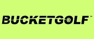 BucketGolf logo on a bright green background