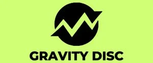 Gravity Disc logo with a green background and black symbol of a disc with an upward arrow, and the words 'GRAVITY DISC' beneath