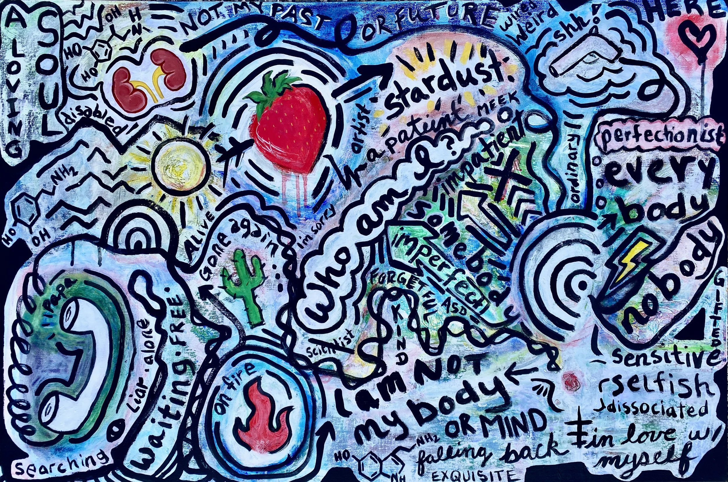 Chaos. Acrylic on canvas. 36" x 24" 