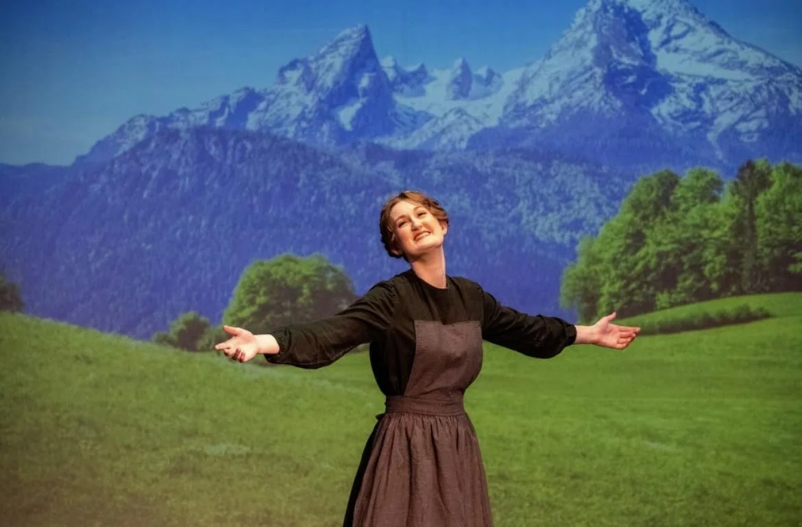 "The Sound of Music" Maria Rainer played by Ruthie Sangster • Projection Designer: TJ Bird • Photo by Eli Miller