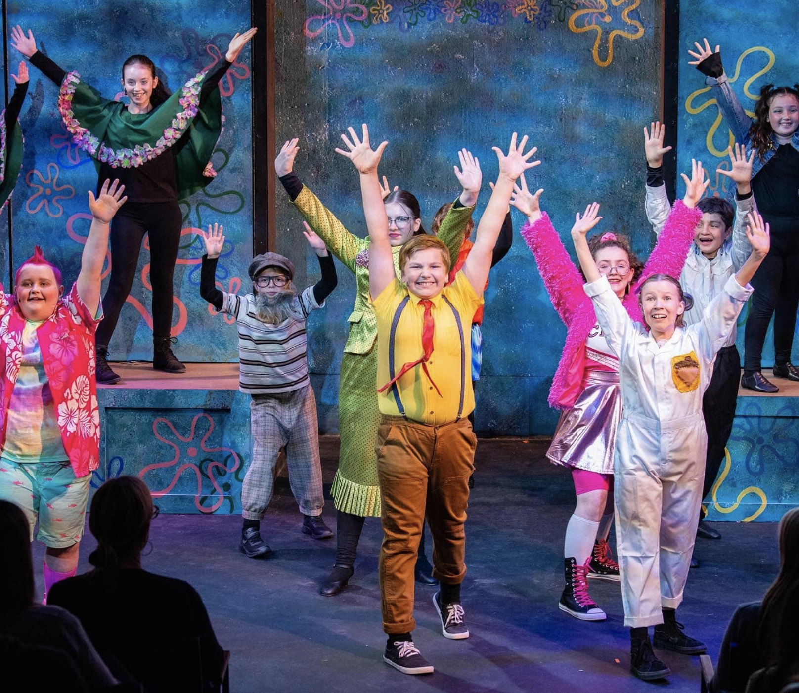 "The Spongebob Musical: Youth Edition" Old Man Jenkins (in the stripes) • Photo by Zachary Moore 