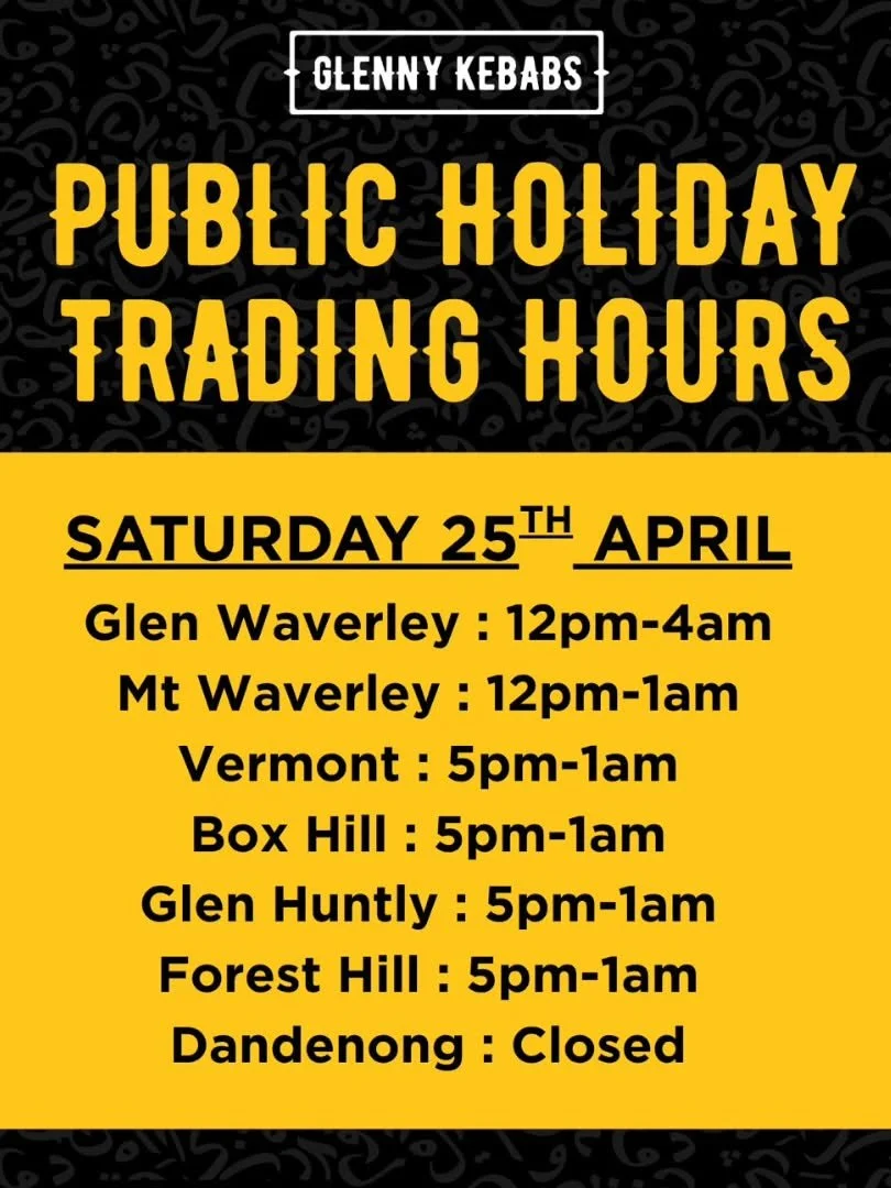 TODAYS OPENING HOURS ❤️