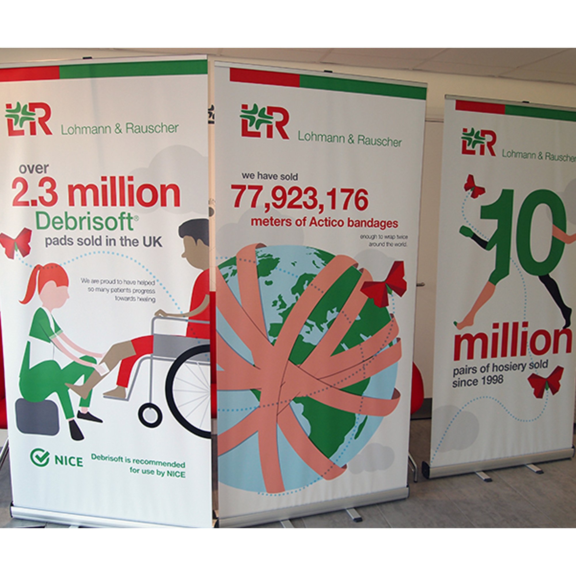 illustrated infographic banner stand design