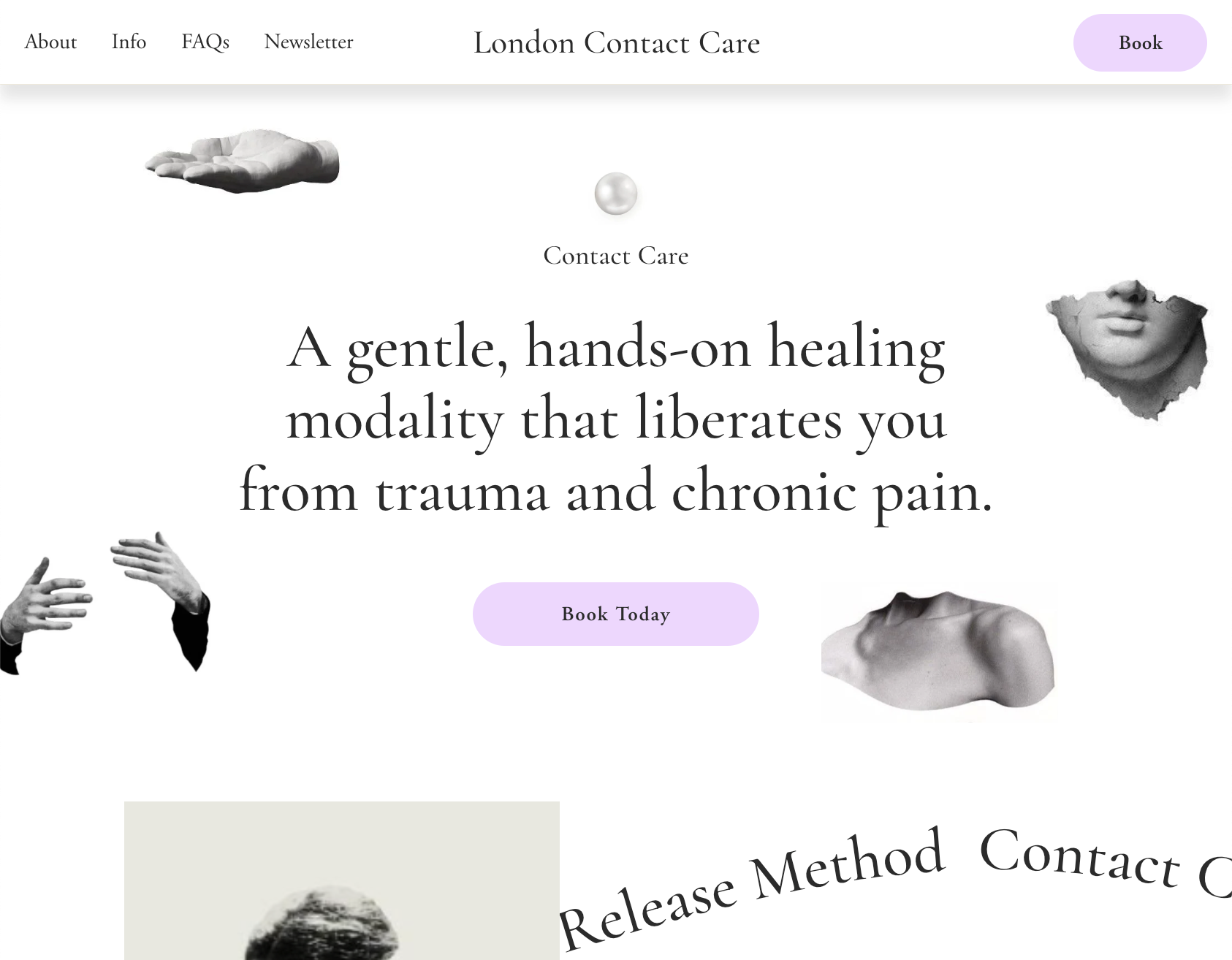 London Contact Care therapy website design and branding by graphic designer Christian Norman @ Not The Norm Studio
