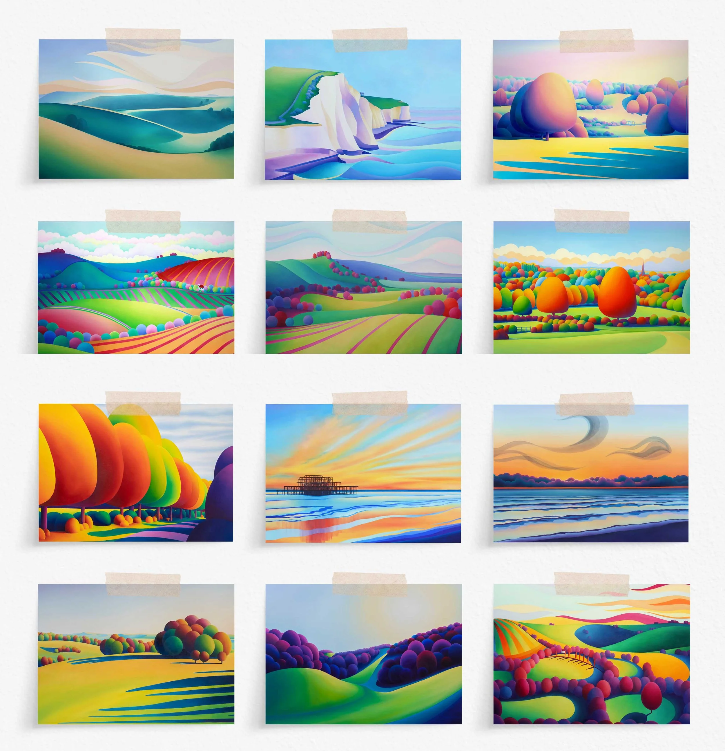 Discontinued and on SALE. Pack of twelve greeting cards.