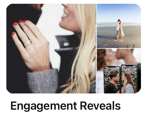  I’ve put together a bunch of different ways to reveal you've just got engaged. 