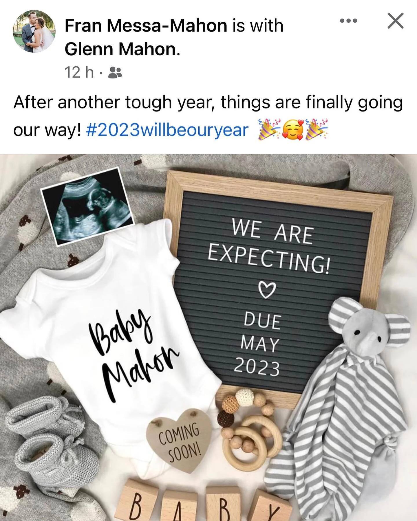 G L E N N + F R A N 👶
How good is this news!  Love it when my couples get lucky. Congrats @chicksy2807 &amp; Glenn