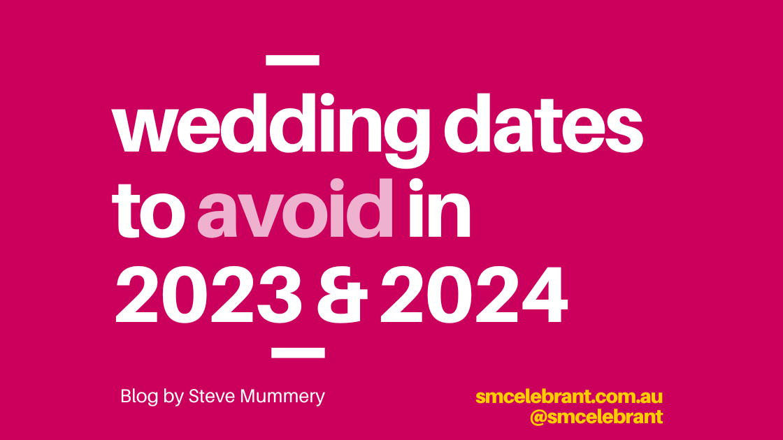 Wedding Dates To Avoid In 2023 & 2024