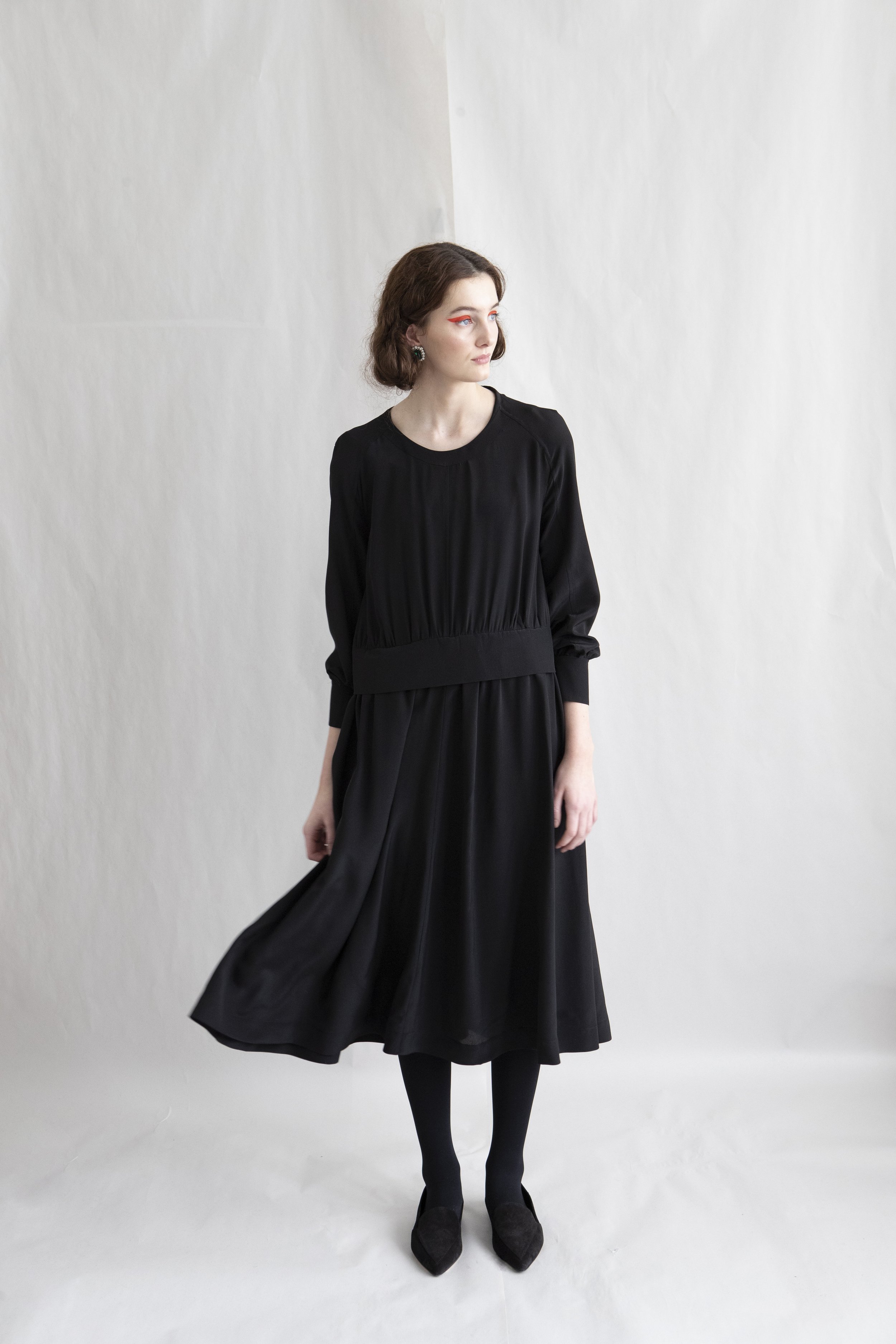 Silk Sweatshirt Dress