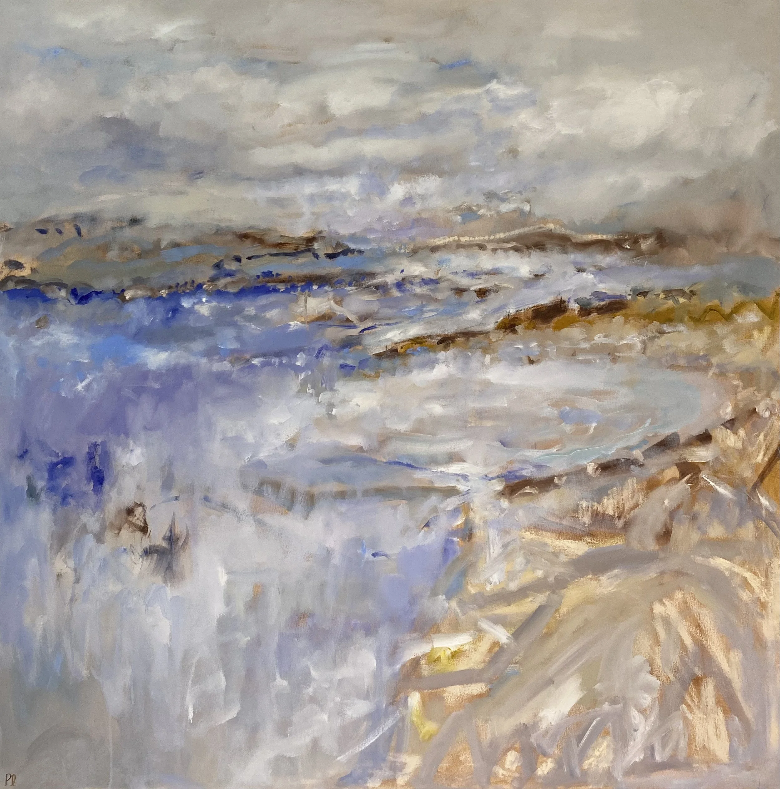 'Christmas on the Beach' 100 x 100 cm, coming soon to Mayne Gallery