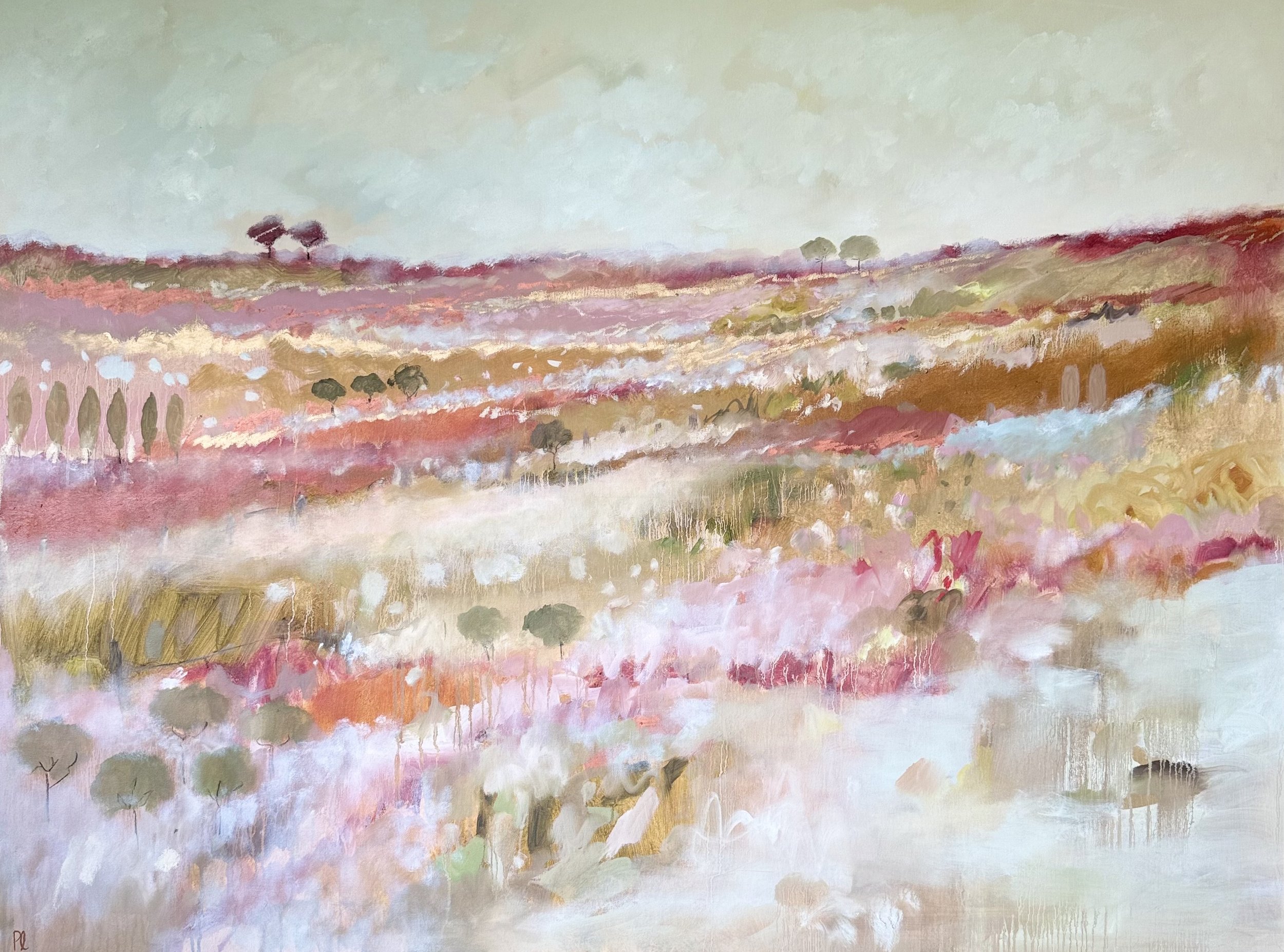 'Rising Mist on Baked Ground' 122 x 91 cm, available via Mayne Gallery (Devon)