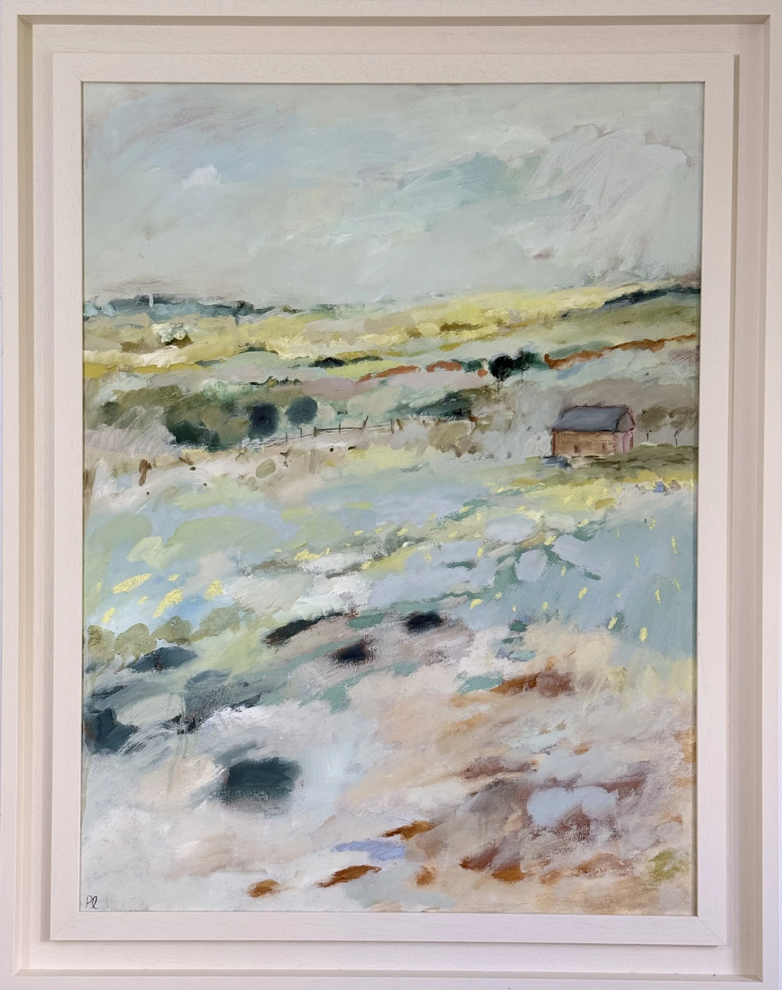'Primroses on the Hill' 60 x 80/ 73.5 x 94 cm framed, available via Cricket Fine Art