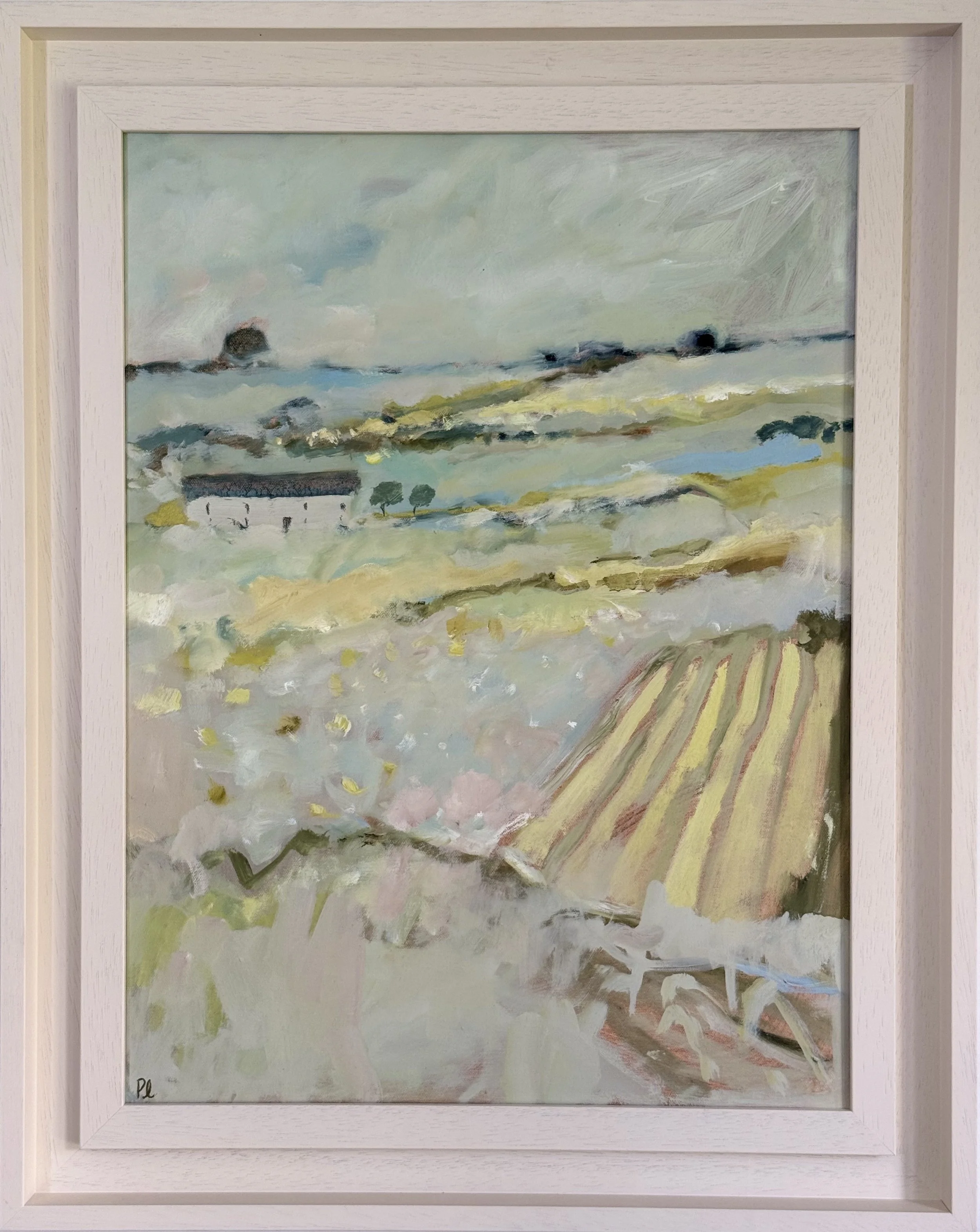 'Cottage Bathed in Blue' 61 x 46 cm/ 59 x 74 cm framed. Available via Cricket Fine Art
