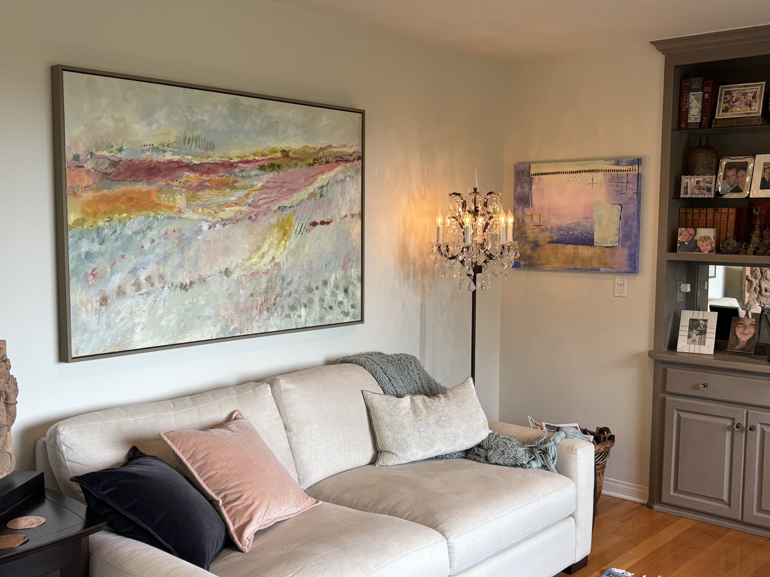 The painting in its new home