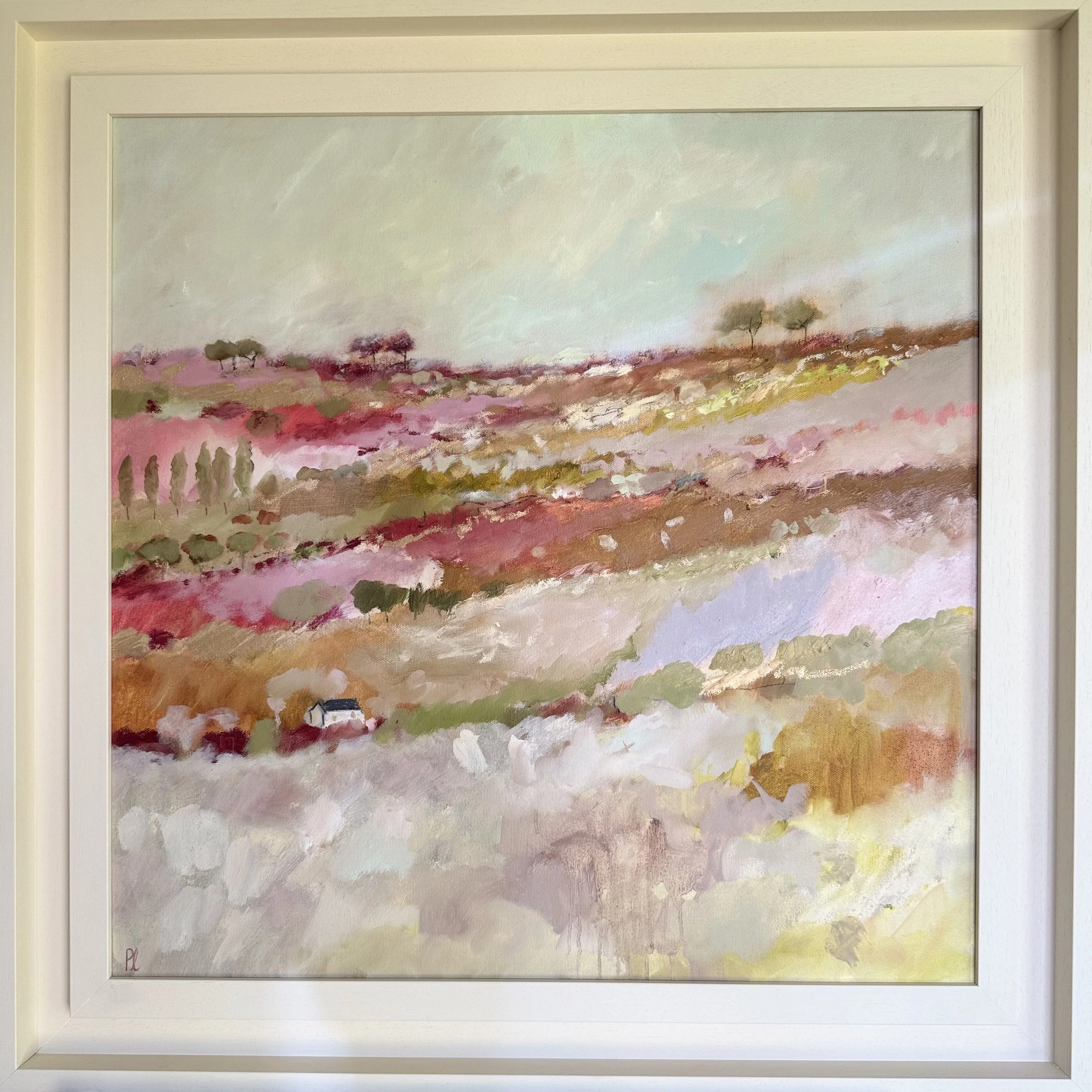 'Pockets full of Daisies' 60 x 60 ccm/ 73.5 x 73.5 cm framed, available via The White Gallery (Cotswolds) 