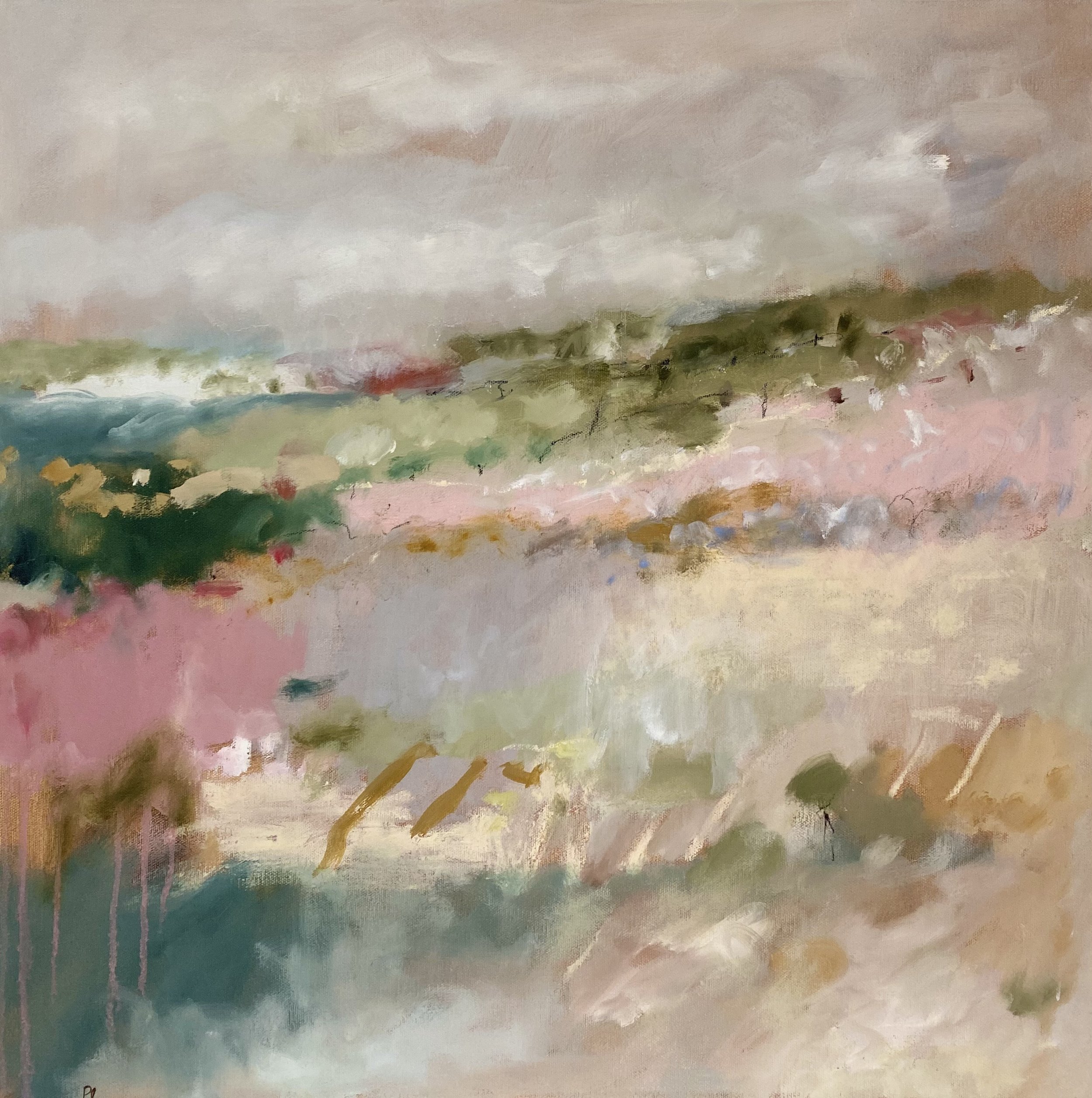 'The Land Awakens' 60 x 60 cm, coming soon to Mayne Gallery