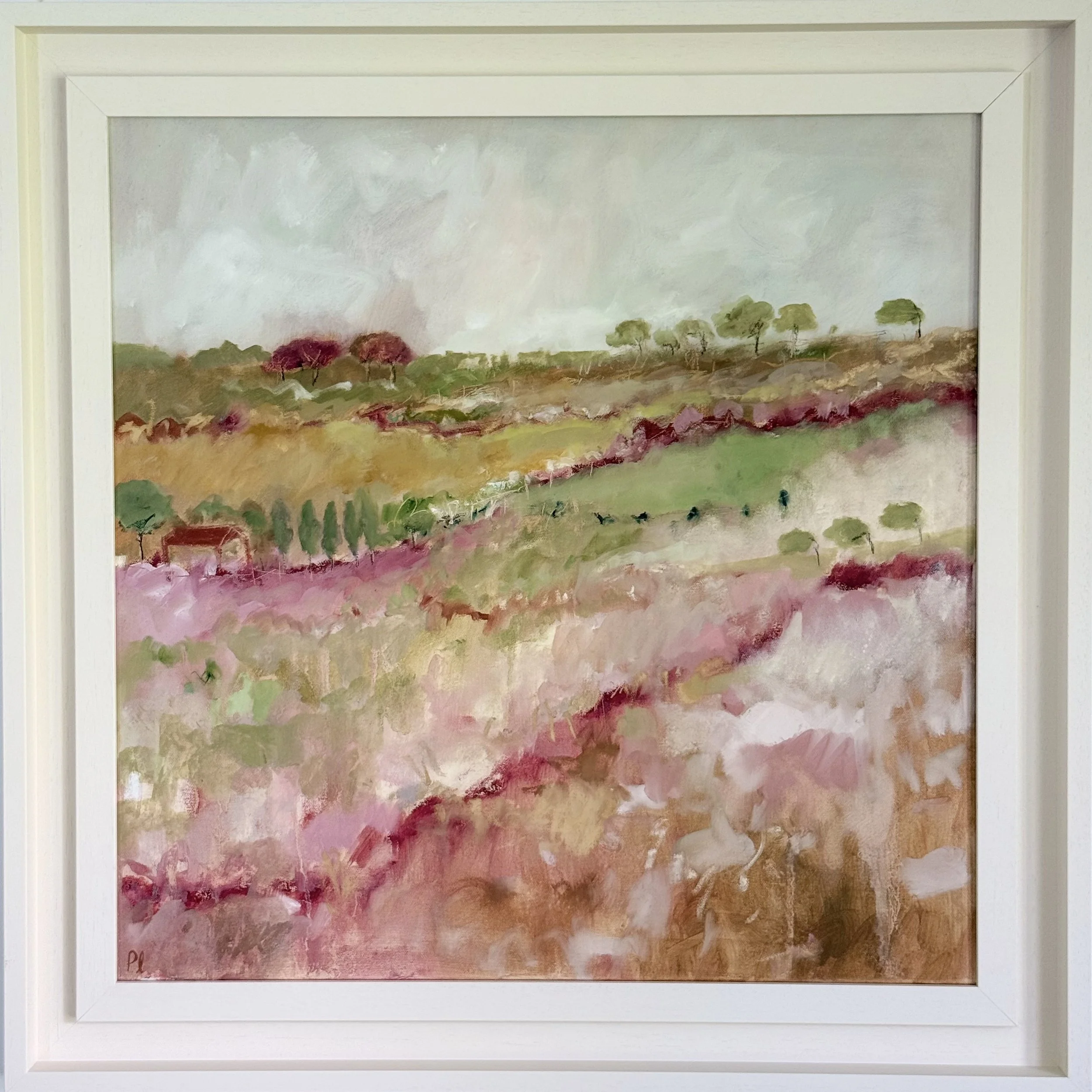 'Under a Scorching Sun' 60 x 60 cm/ 73.5 x 73.5 cm framed, available through The White Gallery Cotswolds SOLD