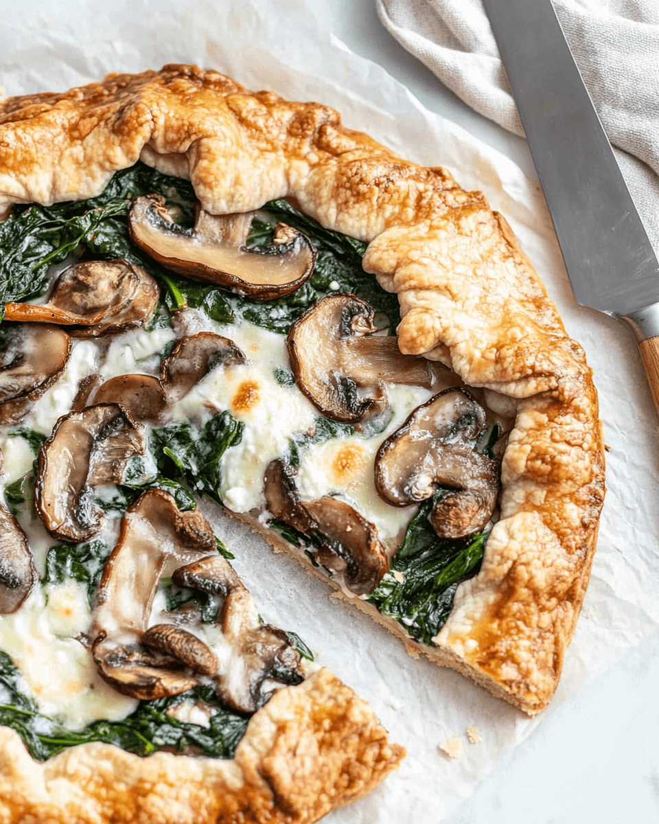 Mushroom and Spinach Galette