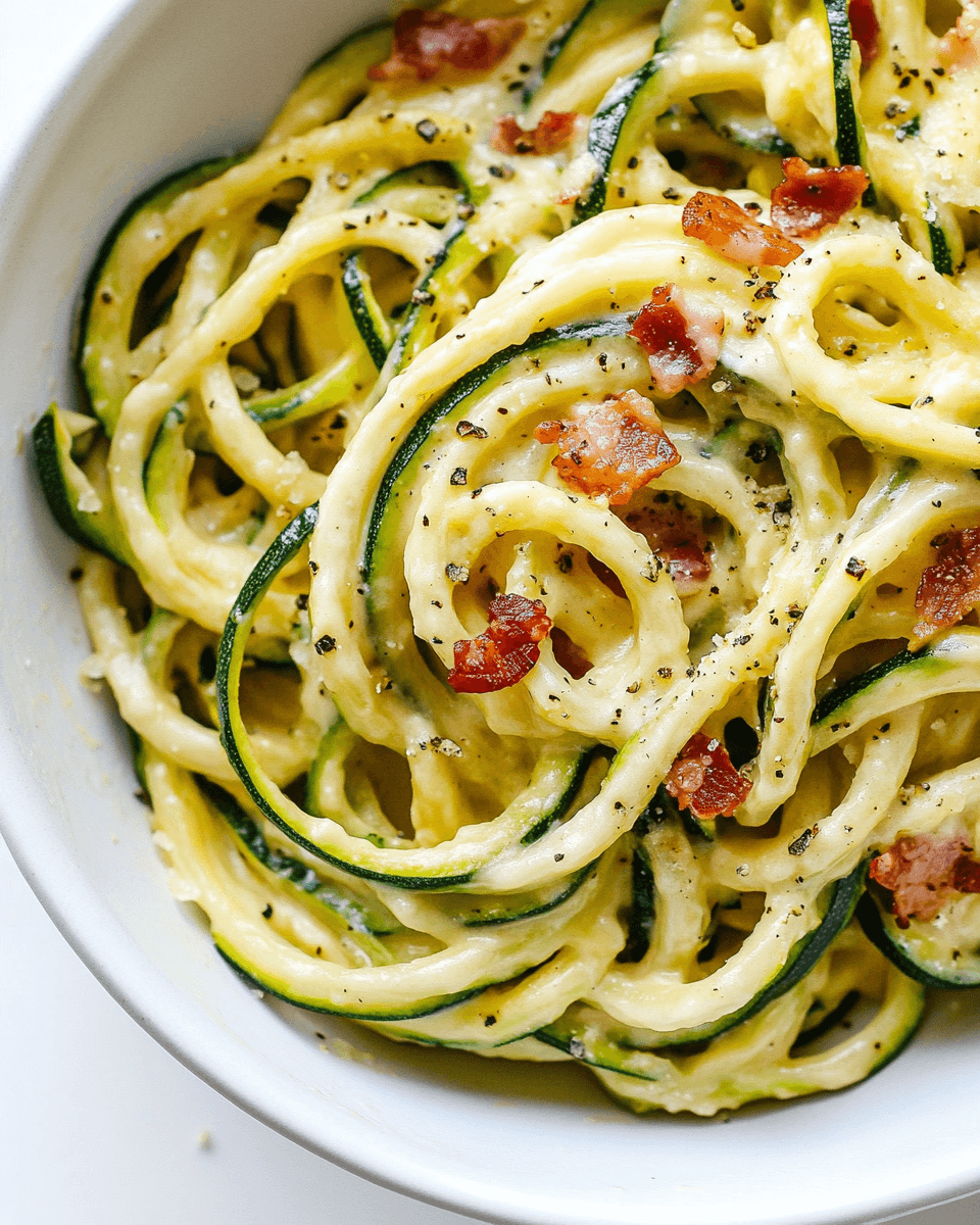 Zucchini Noodle Carbonara
