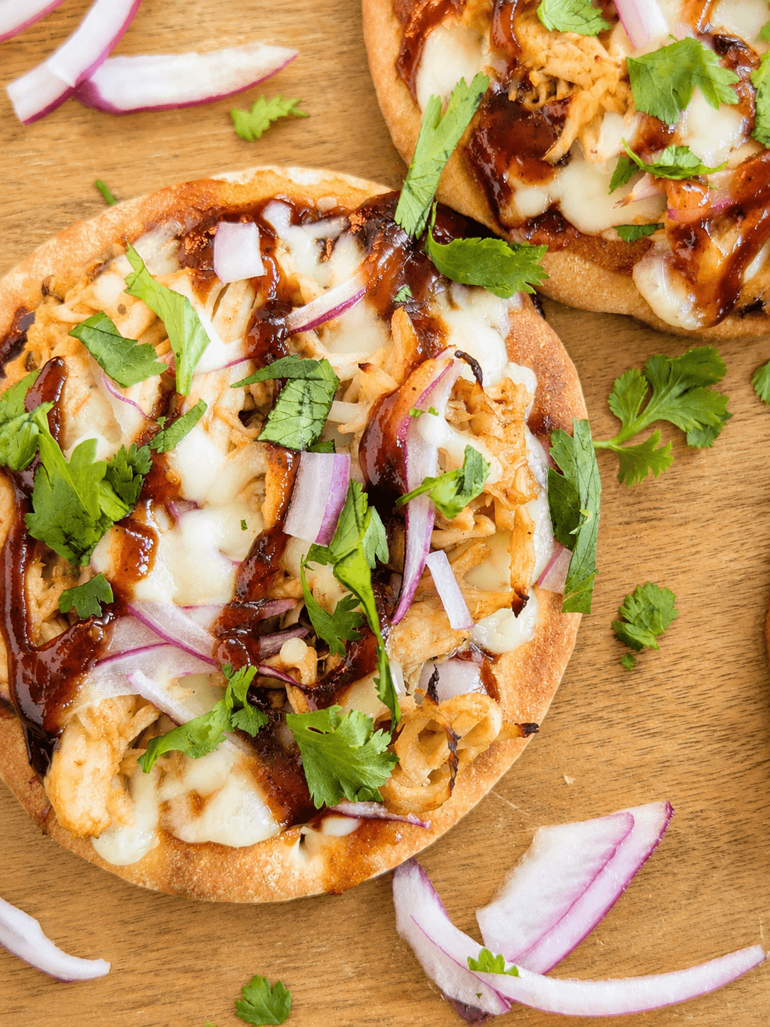 Smoky BBQ Chicken Naan Pizzas