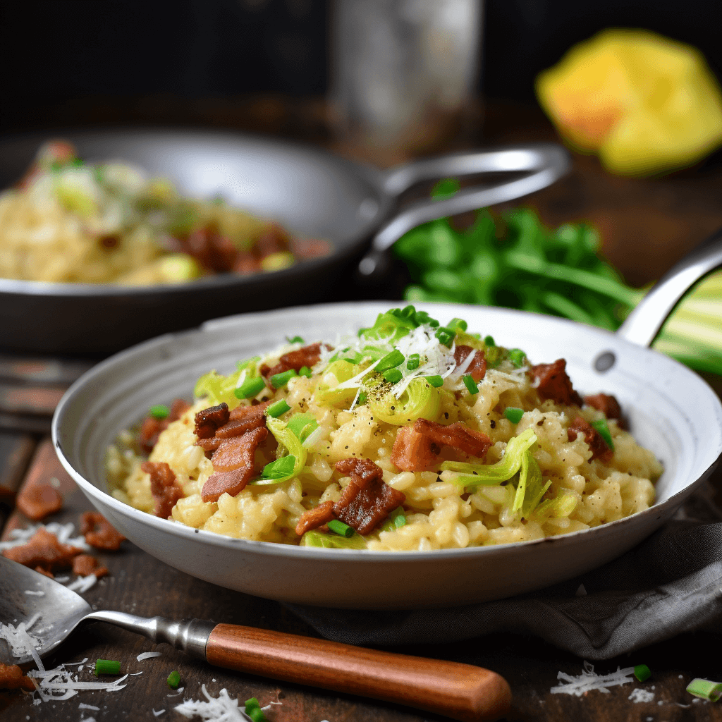 Crispy Bacon and Leek Risotto with Parmesan and Lemon Zest — Chompions
