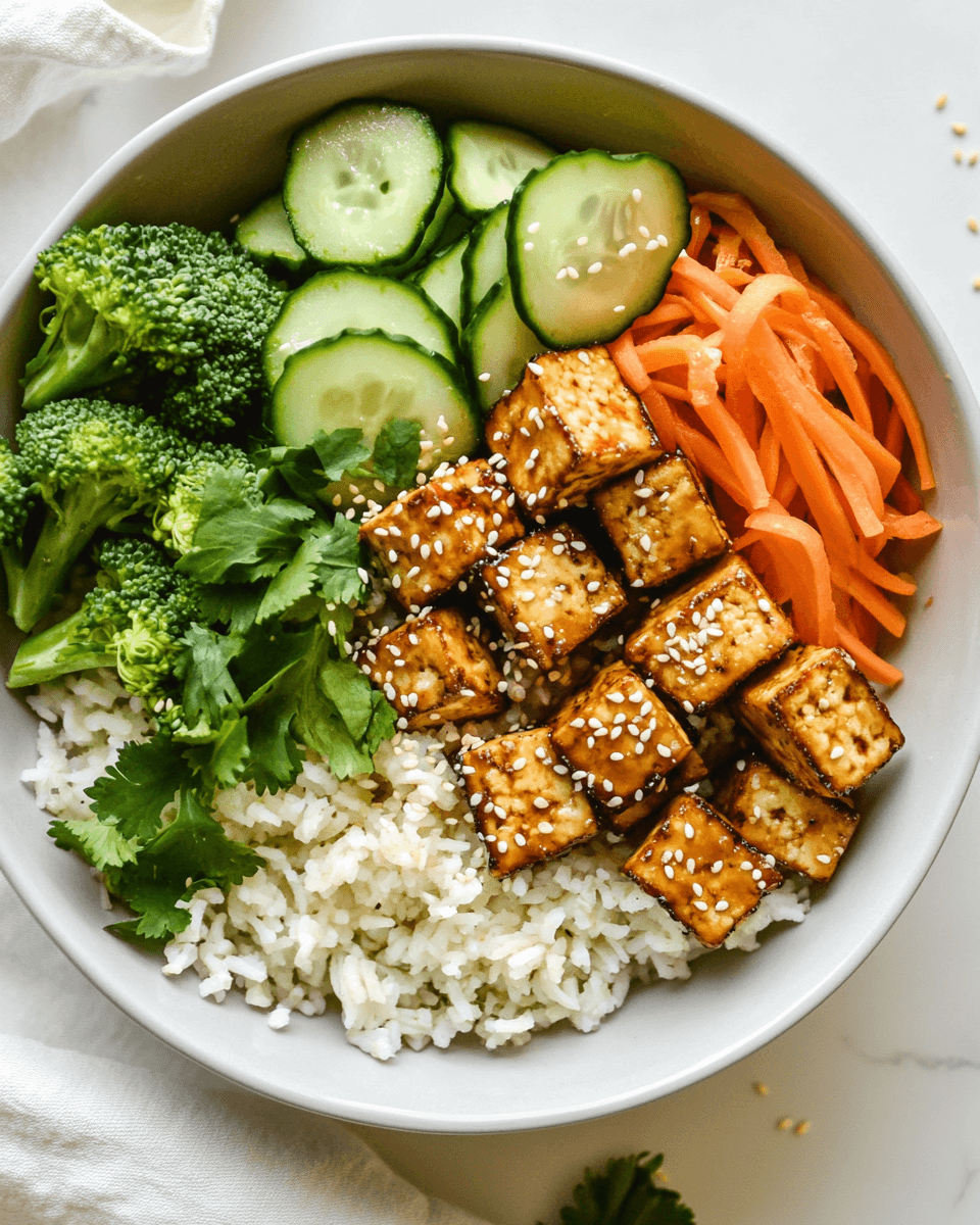 Ginger Sesame Tofu Power Bowl