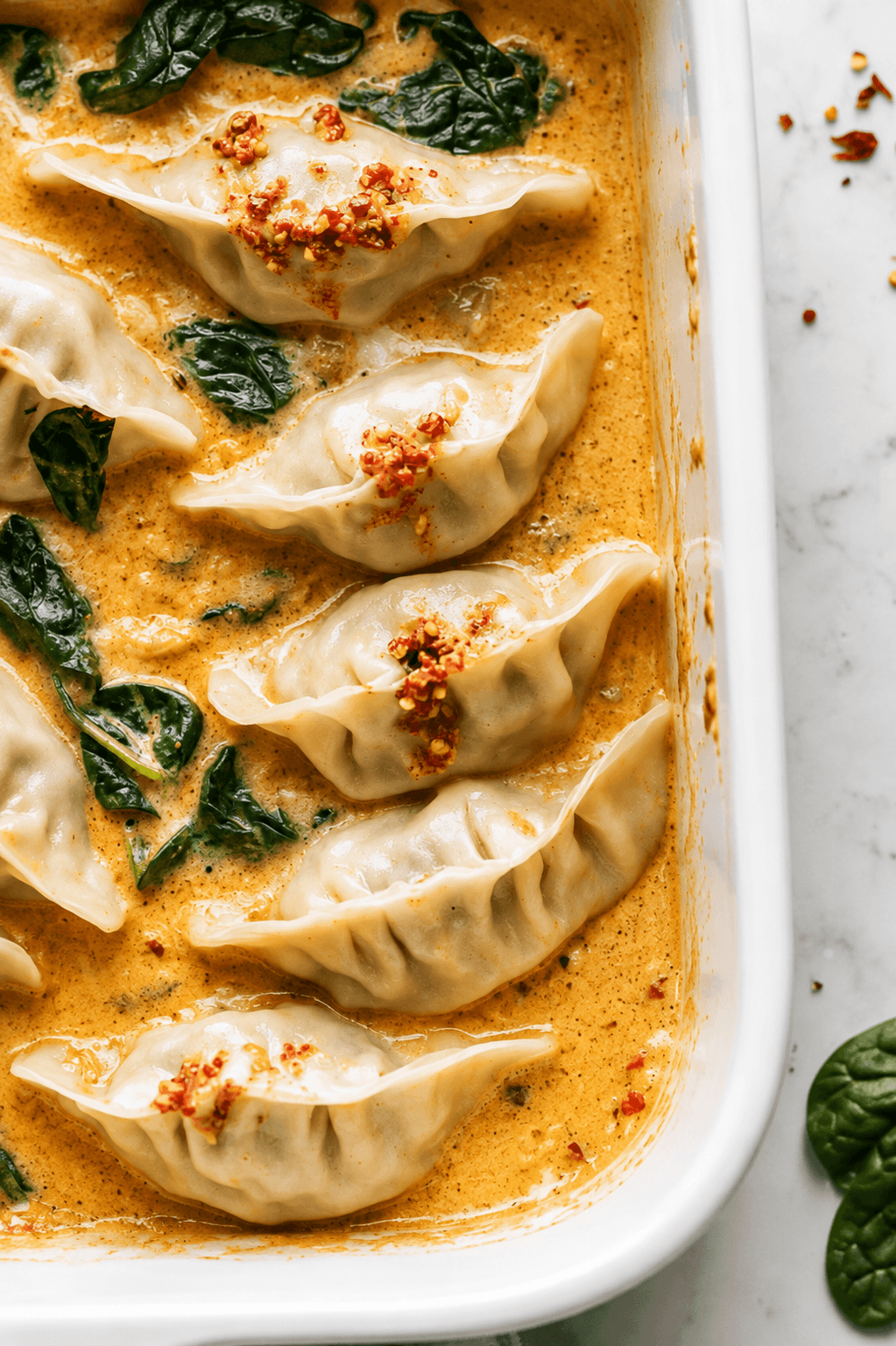 Trader Joe’s Creamy Coconut Curry Gyoza Bake