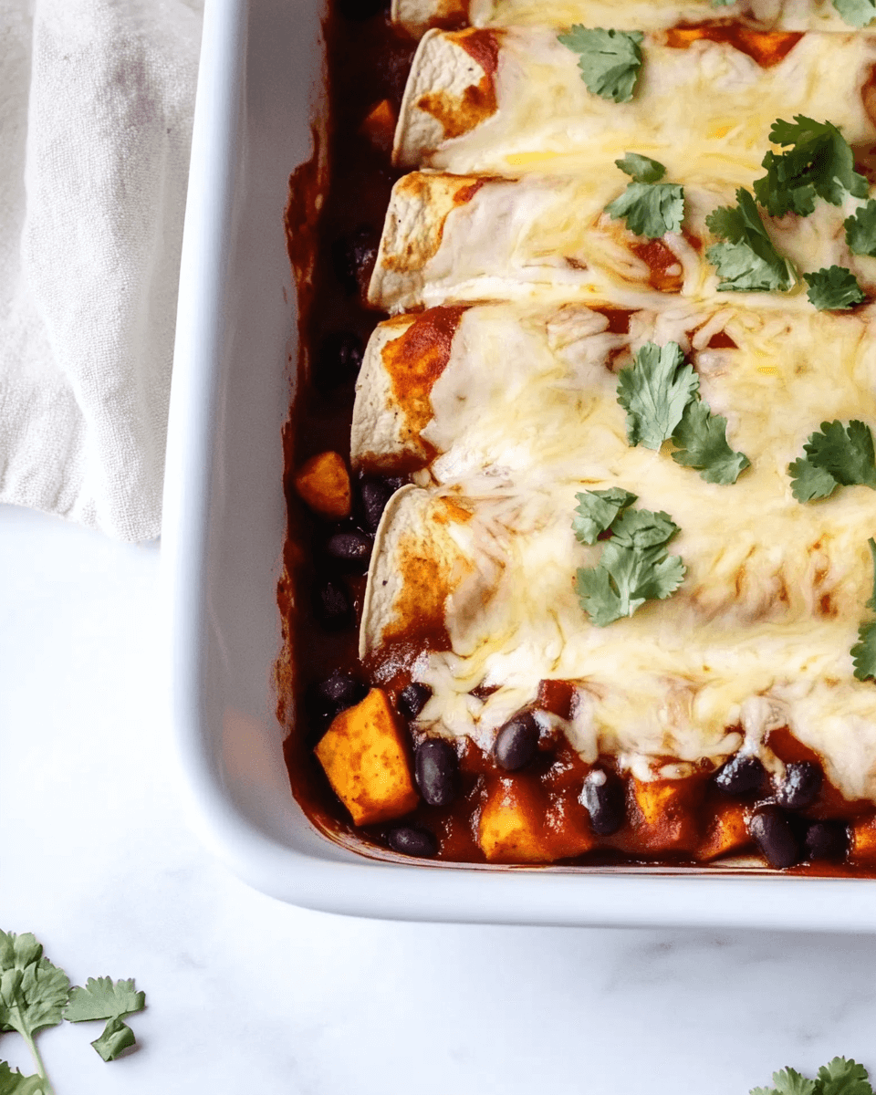 Sweet Potato and Black Bean Enchiladas