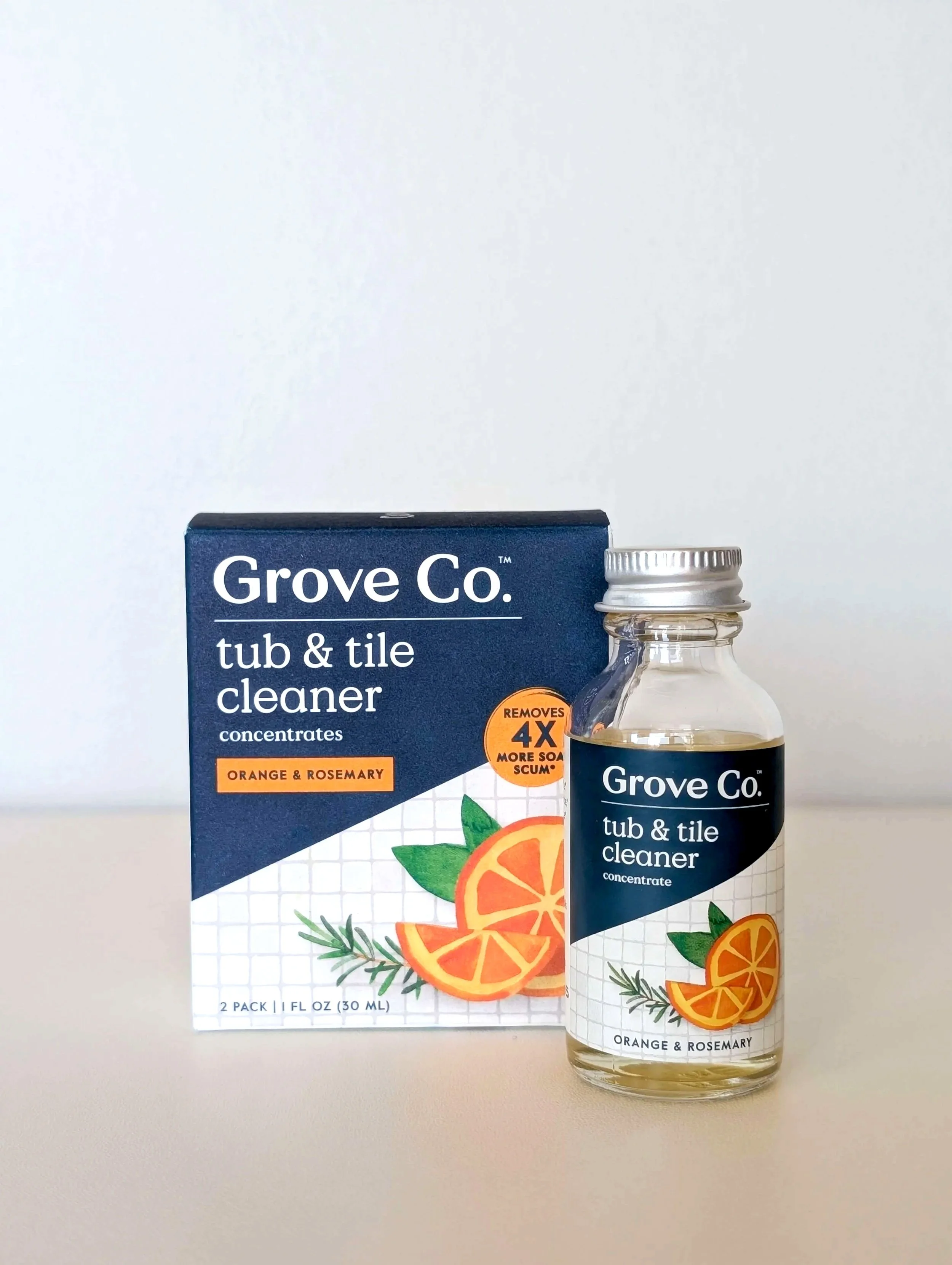 Grove Co. Tub and Tile Cleaner, Refill Concentrate (6 x 1 Fl Oz)