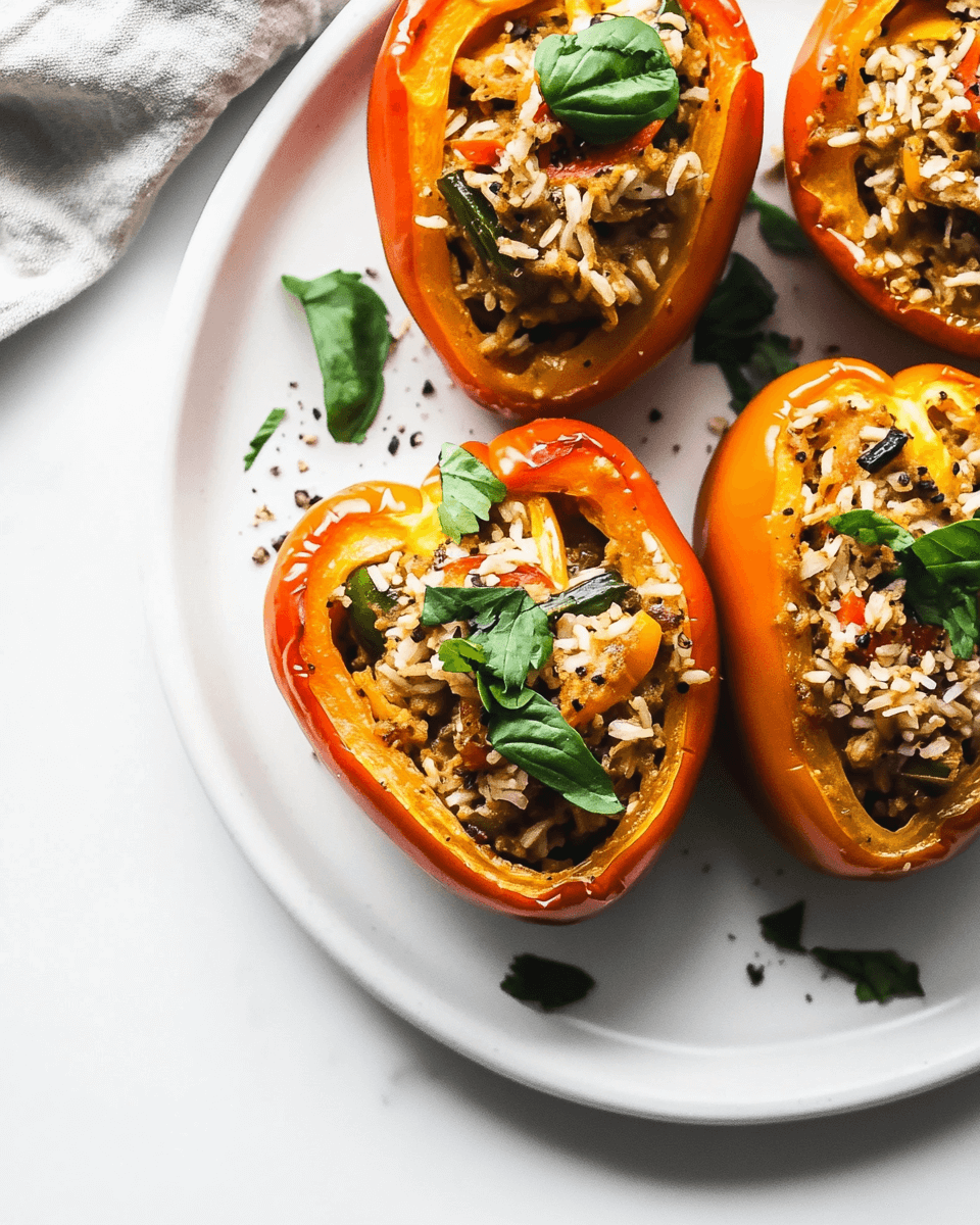Thai Coconut Curry Stuffed Bell Peppers