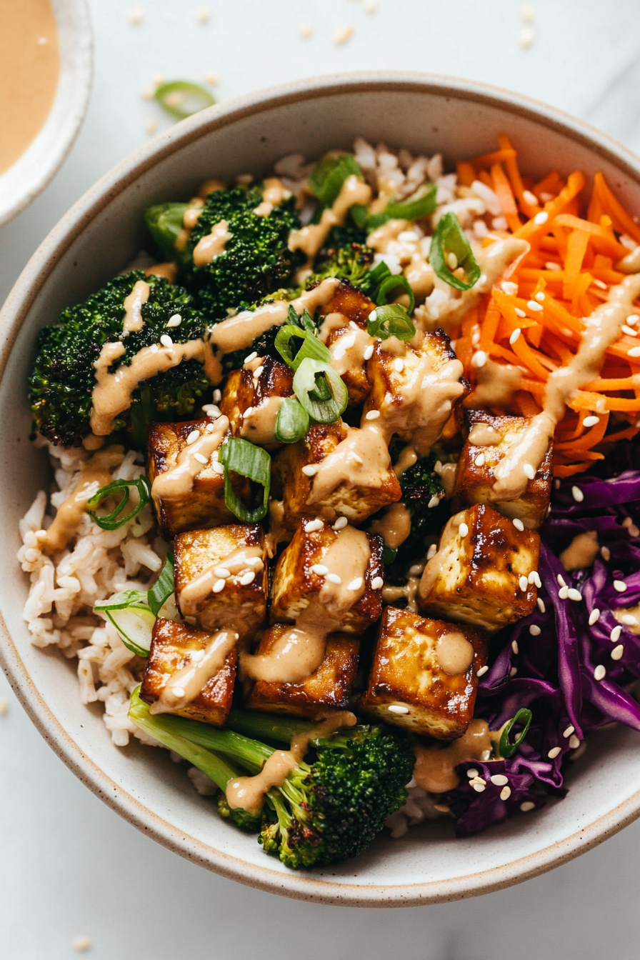Ginger Sesame Tofu Power Bowl
