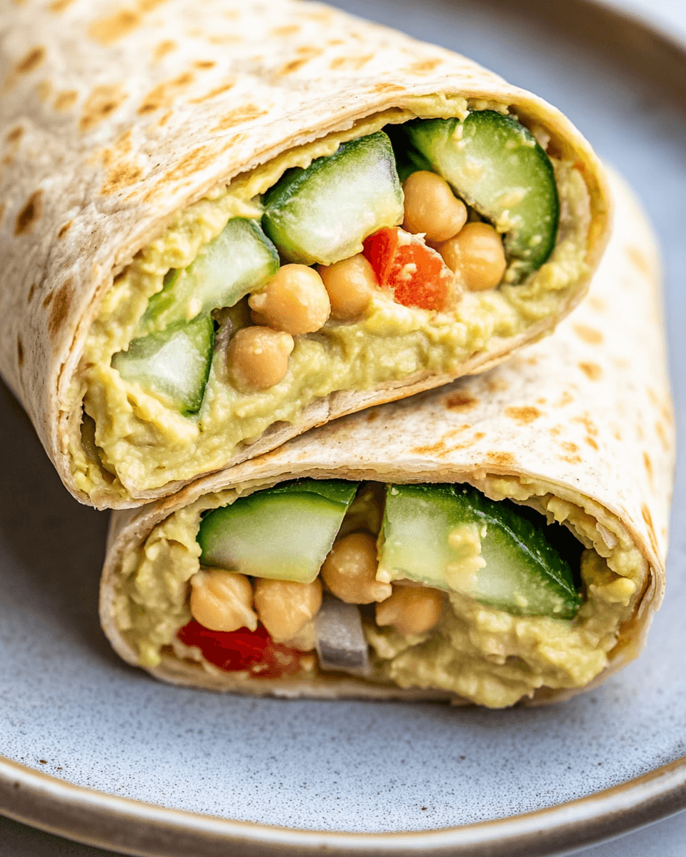Avocado Chickpea Salad Wraps