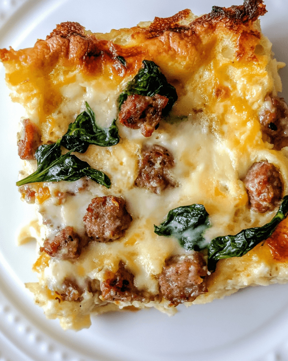 Sausage and Spinach Breakfast Casserole